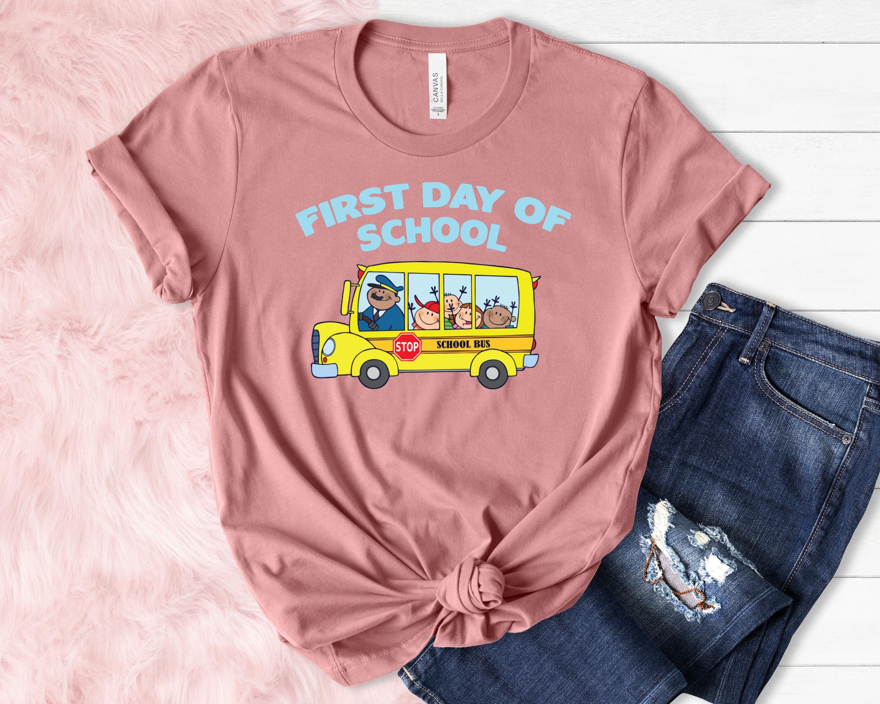 happy school bus back to school shirt, School Shirt, Cute First Day of School Tee, Adult and Youth Shirt, School Vibe Shirt, school bus