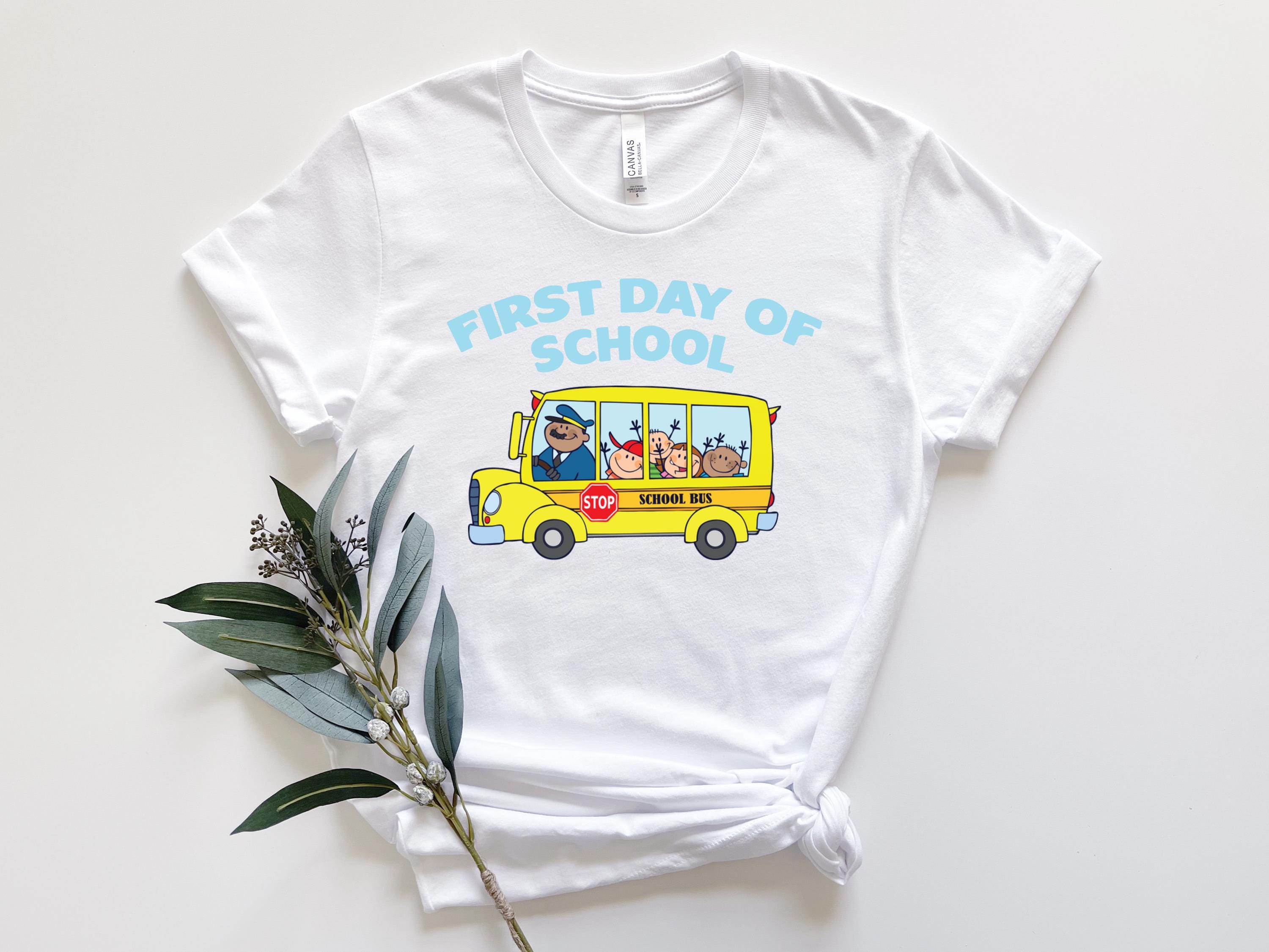 happy school bus back to school shirt, School Shirt, Cute First Day of School Tee, Adult and Youth Shirt, School Vibe Shirt, school bus