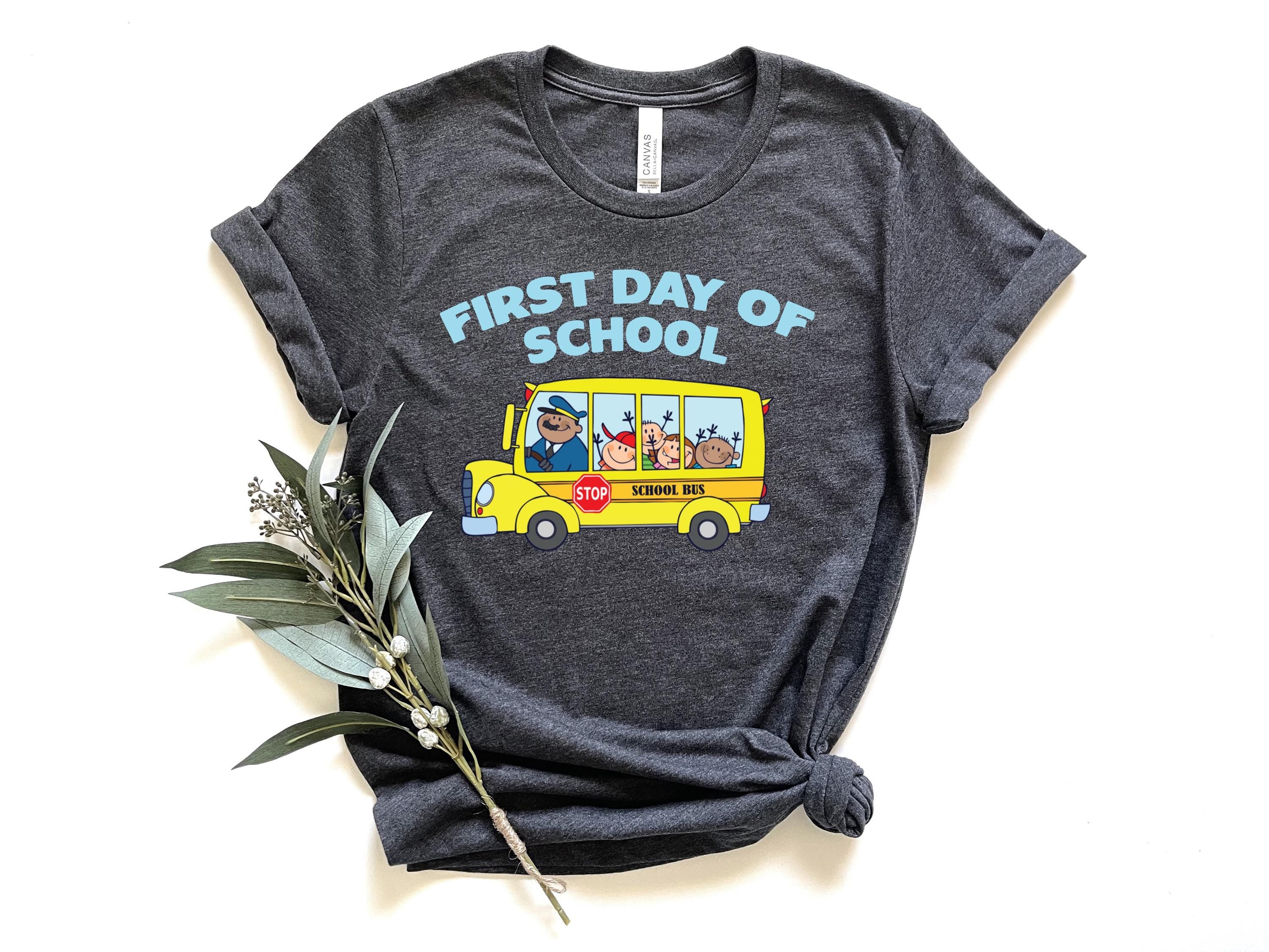 happy school bus back to school shirt, School Shirt, Cute First Day of School Tee, Adult and Youth Shirt, School Vibe Shirt, school bus