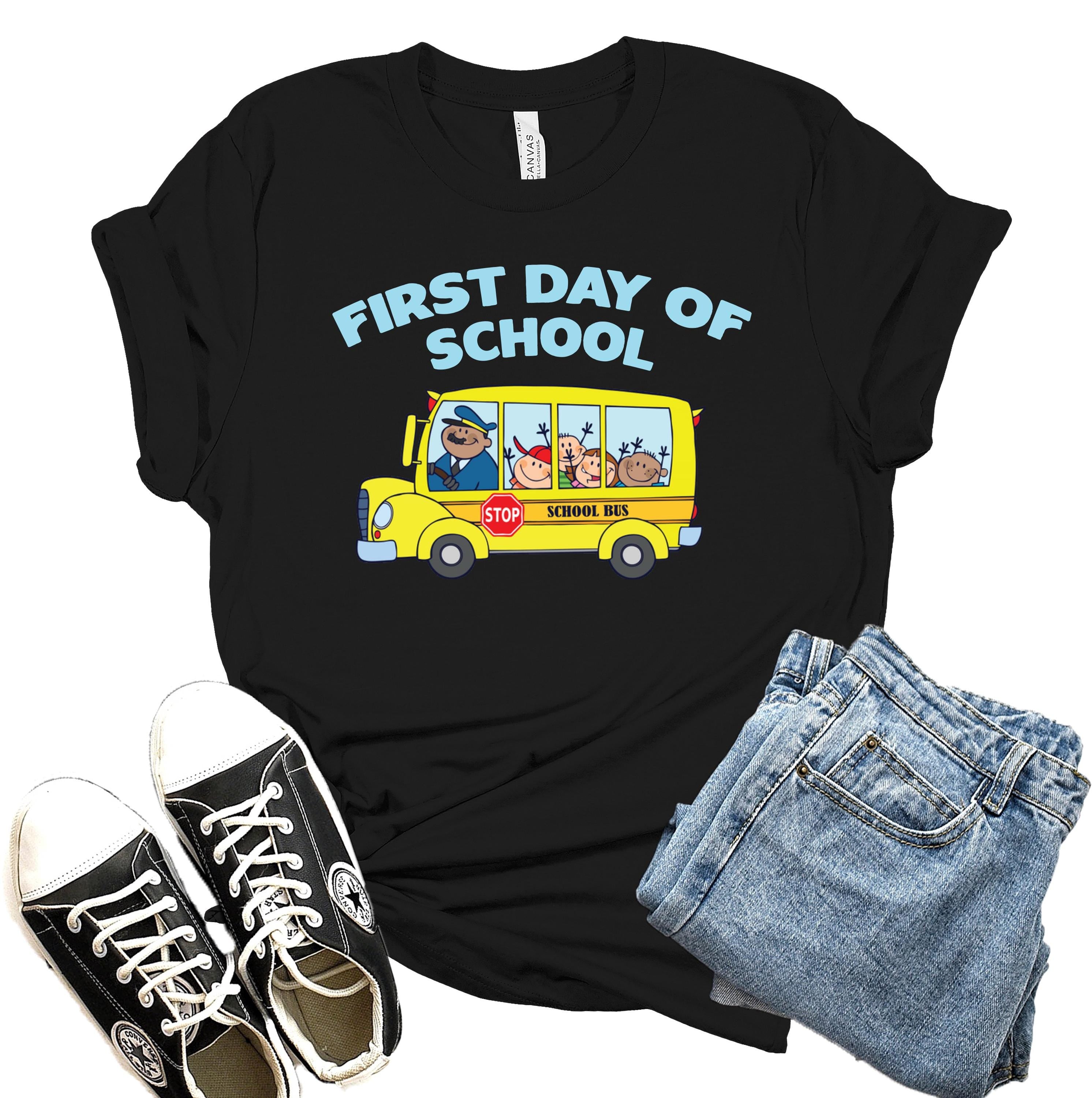 happy school bus back to school shirt, School Shirt, Cute First Day of School Tee, Adult and Youth Shirt, School Vibe Shirt, school bus