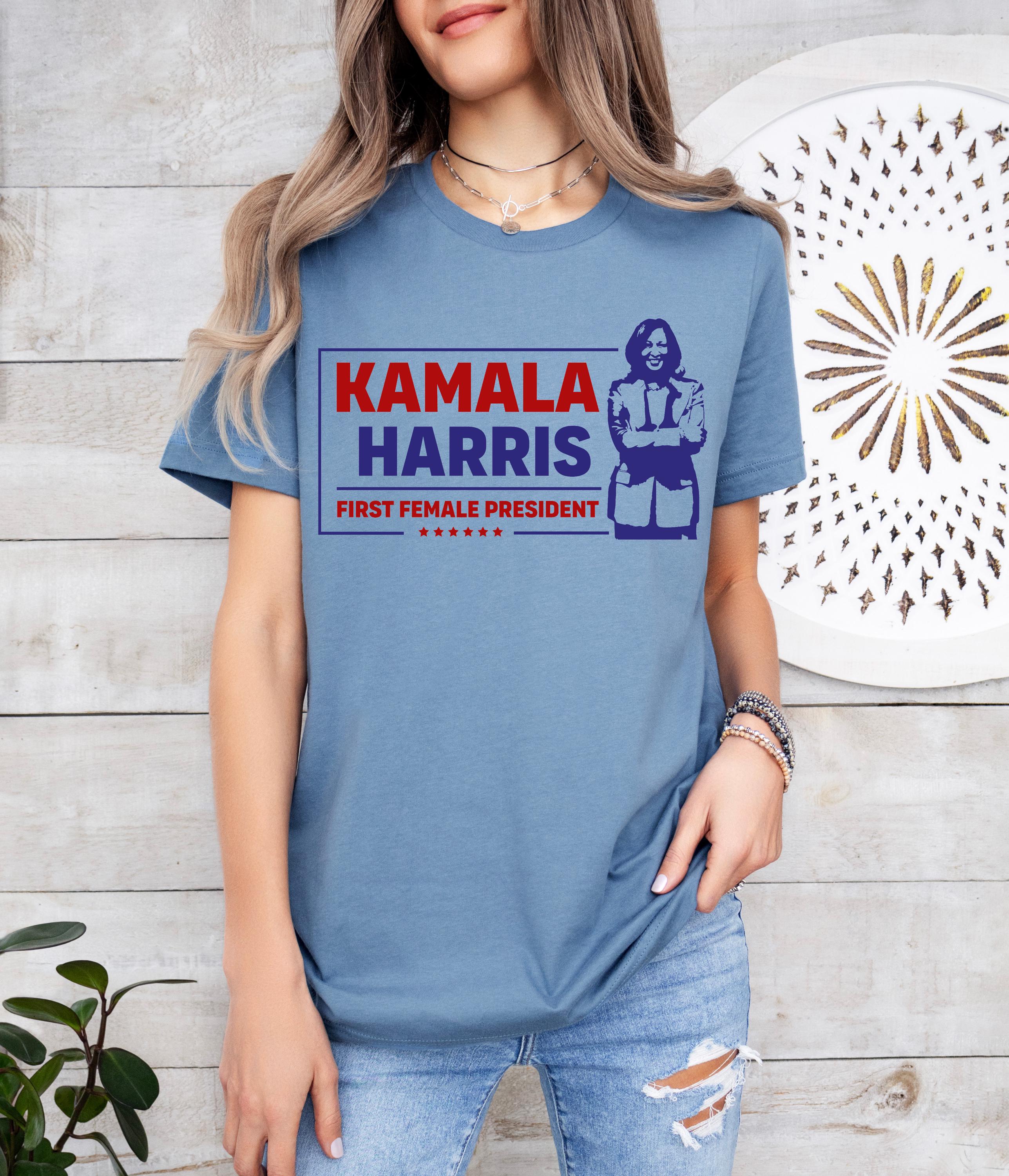 First female president Kamala Harris ,Madam President Shirt, President Harris 24, Democrat Tee, Election Shirt, Vote For Harris
