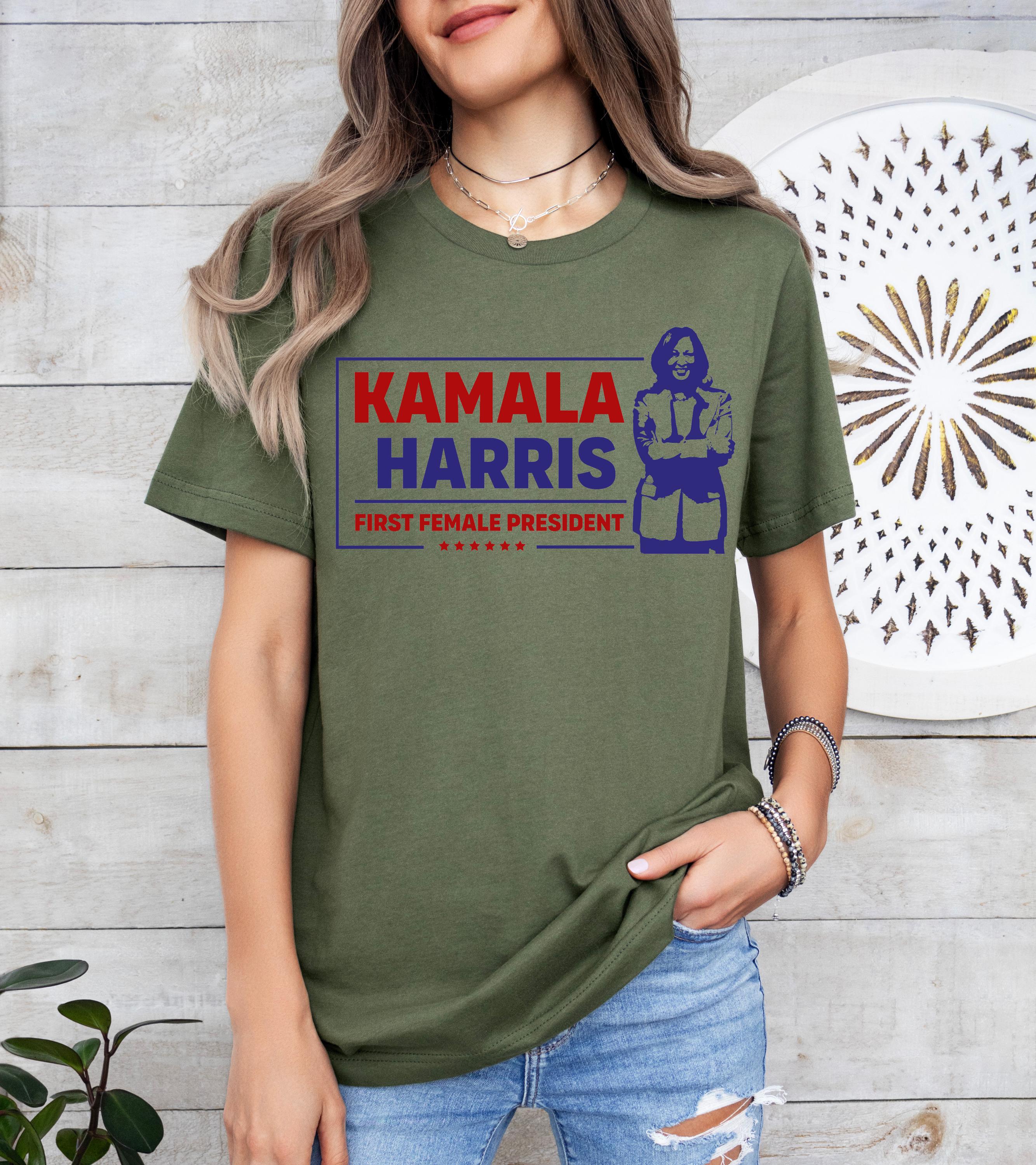 First female president Kamala Harris ,Madam President Shirt, President Harris 24, Democrat Tee, Election Shirt, Vote For Harris