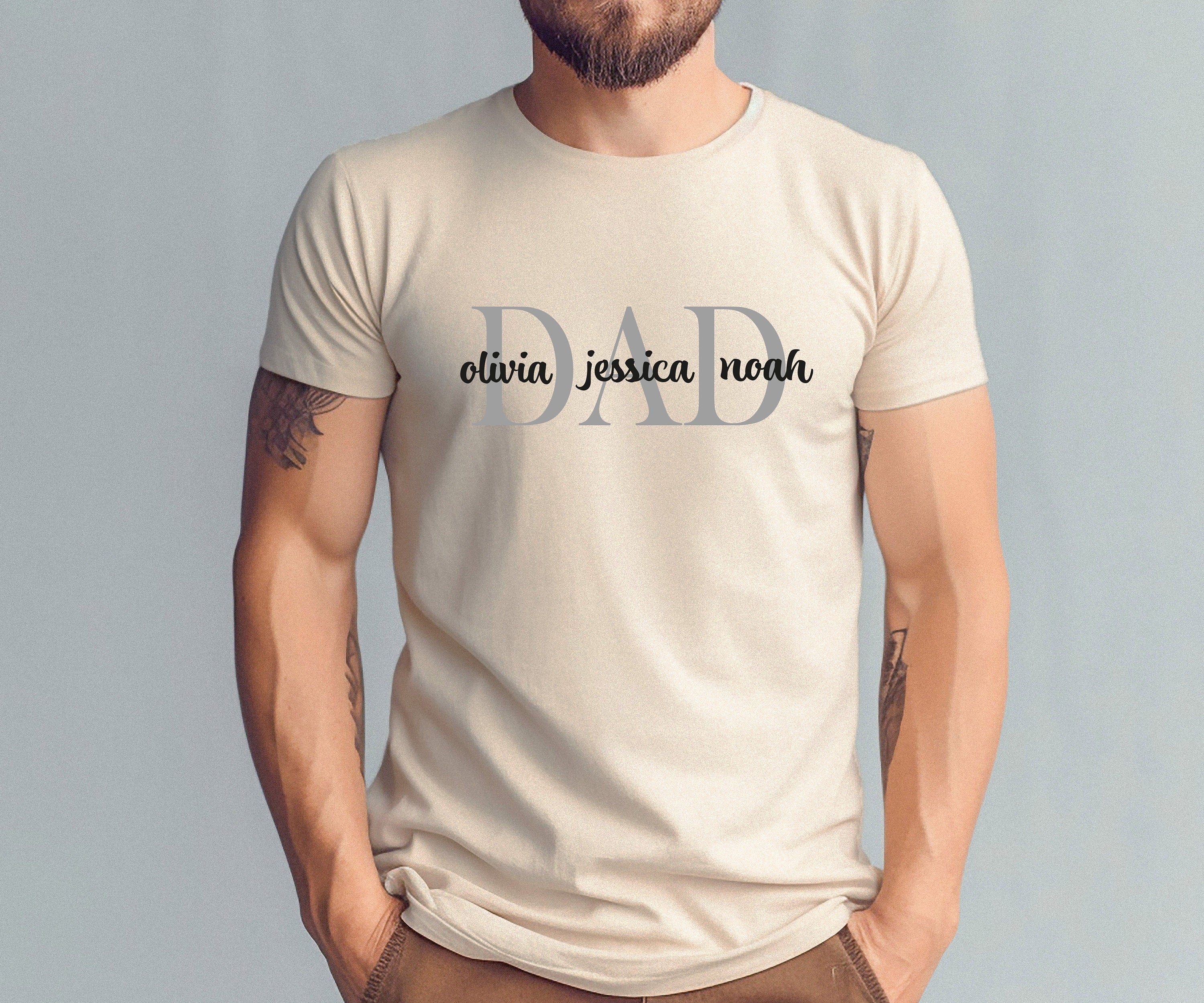 Custom Dad Shirt With Kids Names  Custom Dad Shirt  Personalized Shirt For Dad Father's Day Shirt  New Dad Gift Birthday Gift Dad