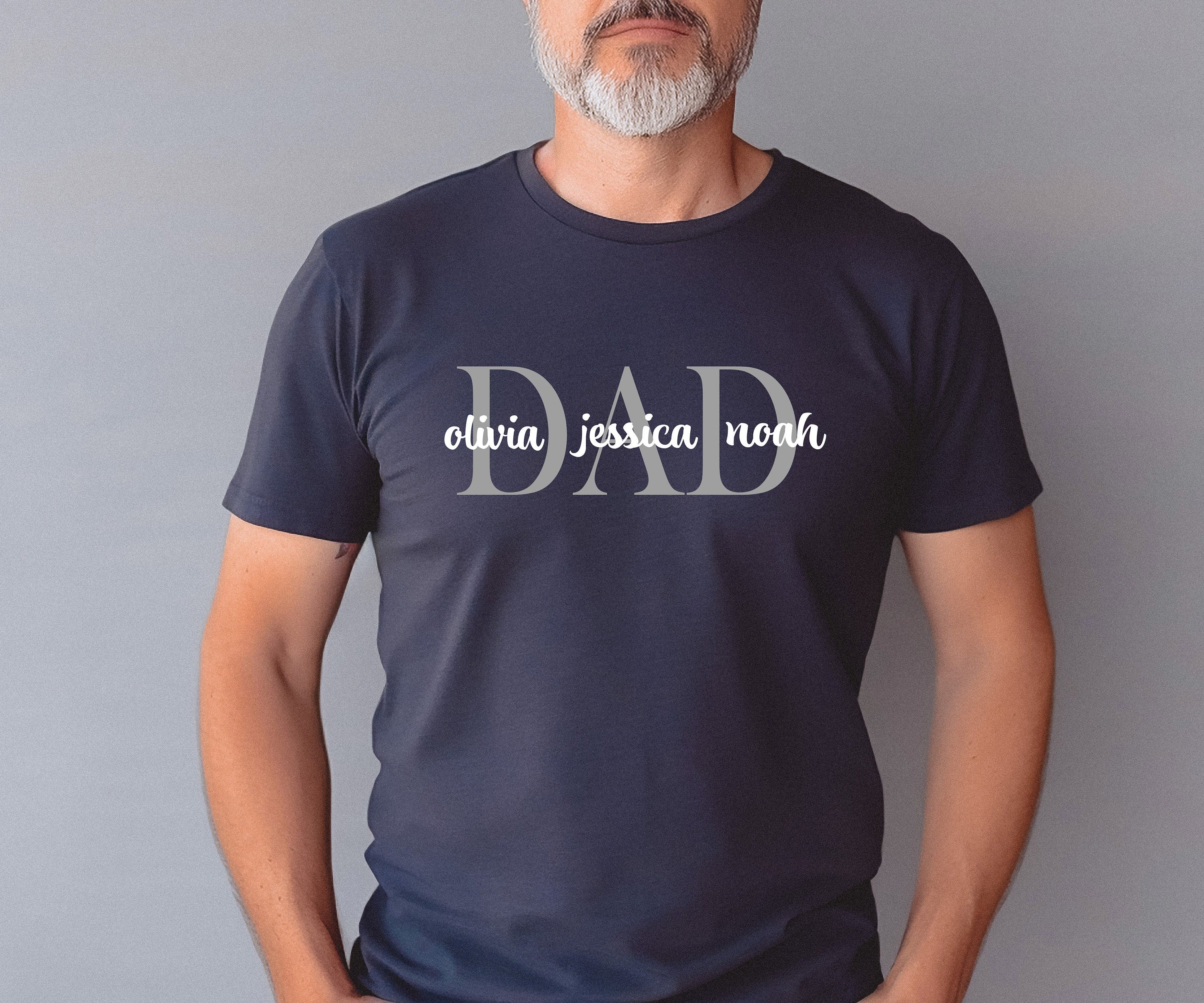 Custom Dad Shirt With Kids Names  Custom Dad Shirt  Personalized Shirt For Dad Father's Day Shirt  New Dad Gift Birthday Gift Dad