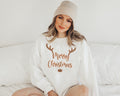 Merry Christmas Reindeer Sweatshirt, Couple Christmas sweatshirt, Aesthetic Sweatshirt, Believe Christmas, Family Matching Sweatshirt