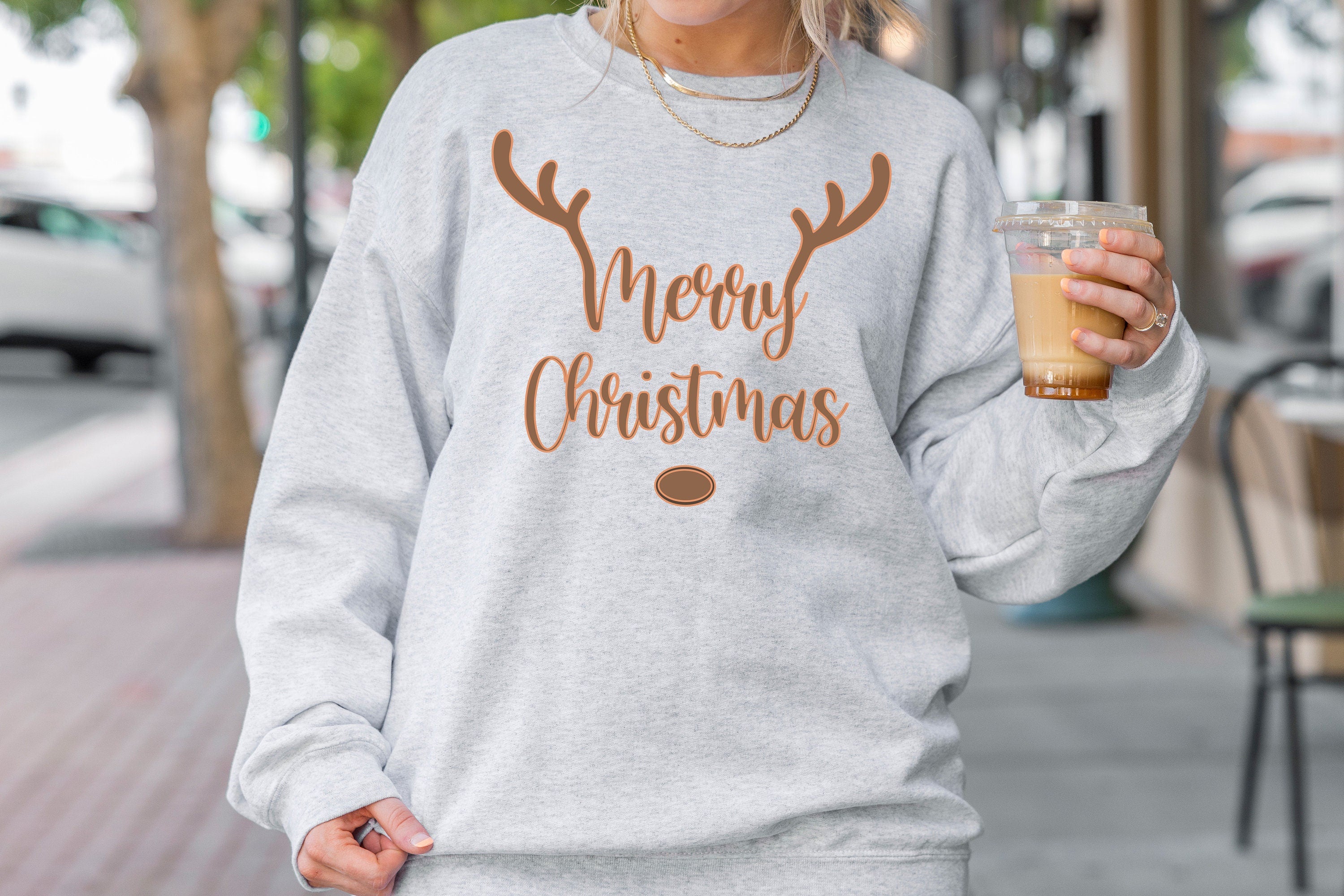 Merry Christmas Reindeer Sweatshirt, Couple Christmas sweatshirt, Aesthetic Sweatshirt, Believe Christmas, Family Matching Sweatshirt