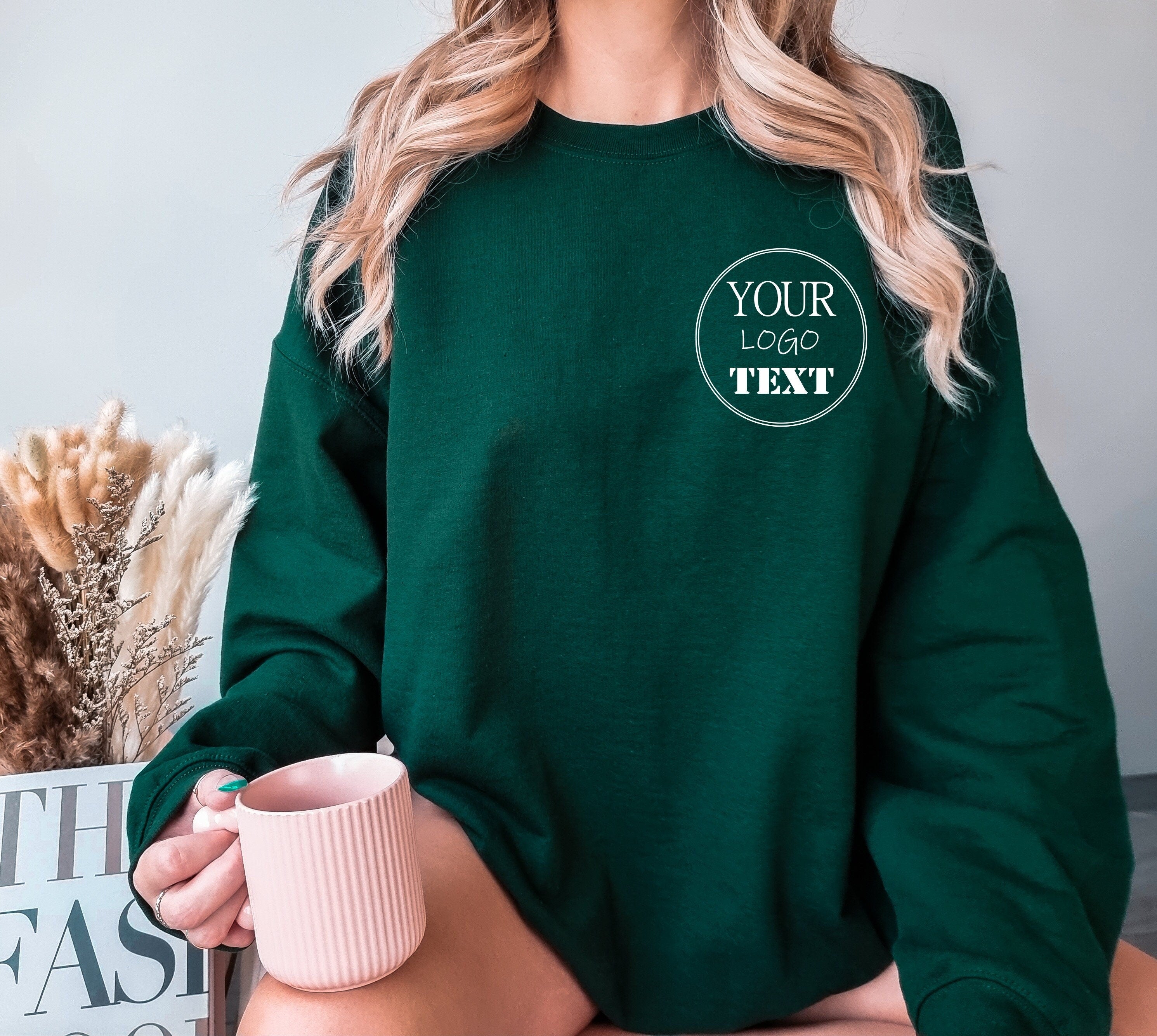 Your Logo Sweatshirt, Colorful Logo Sweatshirt, Brand Logo Sweatshirt, Add your Own Text, Personal Text Sweatshirt, Custom Branding Logo