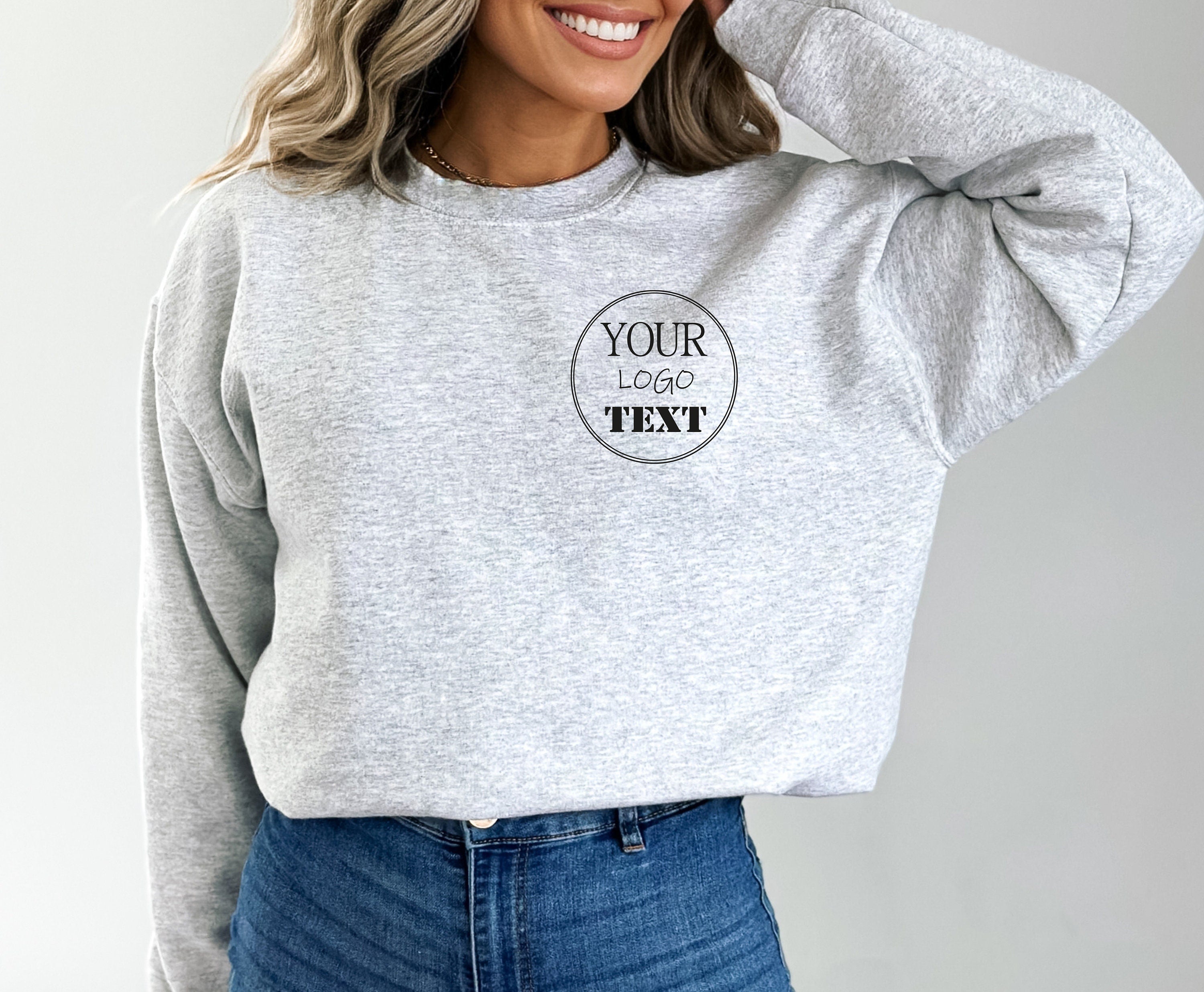 Your Logo Sweatshirt, Colorful Logo Sweatshirt, Brand Logo Sweatshirt, Add your Own Text, Personal Text Sweatshirt, Custom Branding Logo