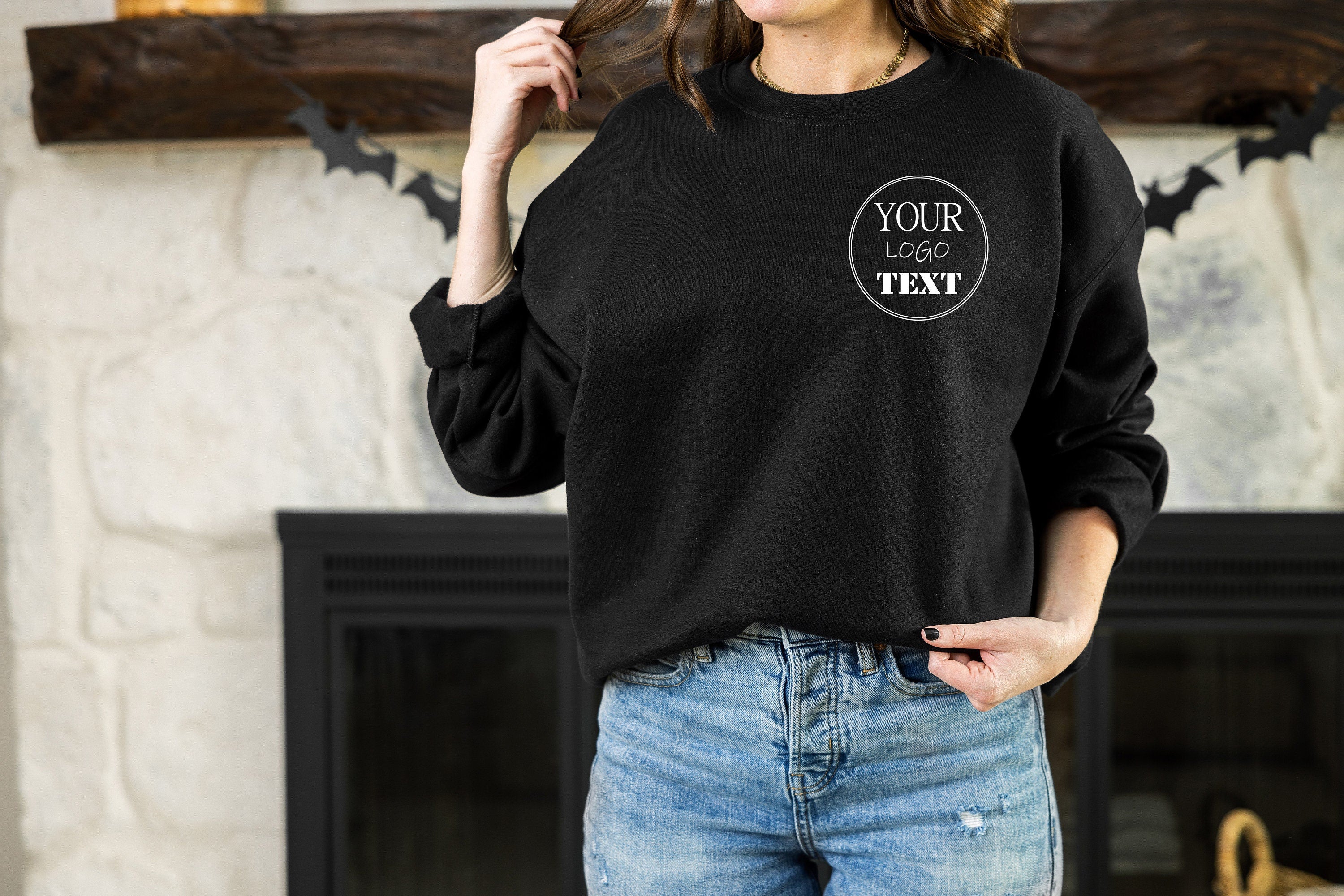 Your Logo Sweatshirt, Colorful Logo Sweatshirt, Brand Logo Sweatshirt, Add your Own Text, Personal Text Sweatshirt, Custom Branding Logo