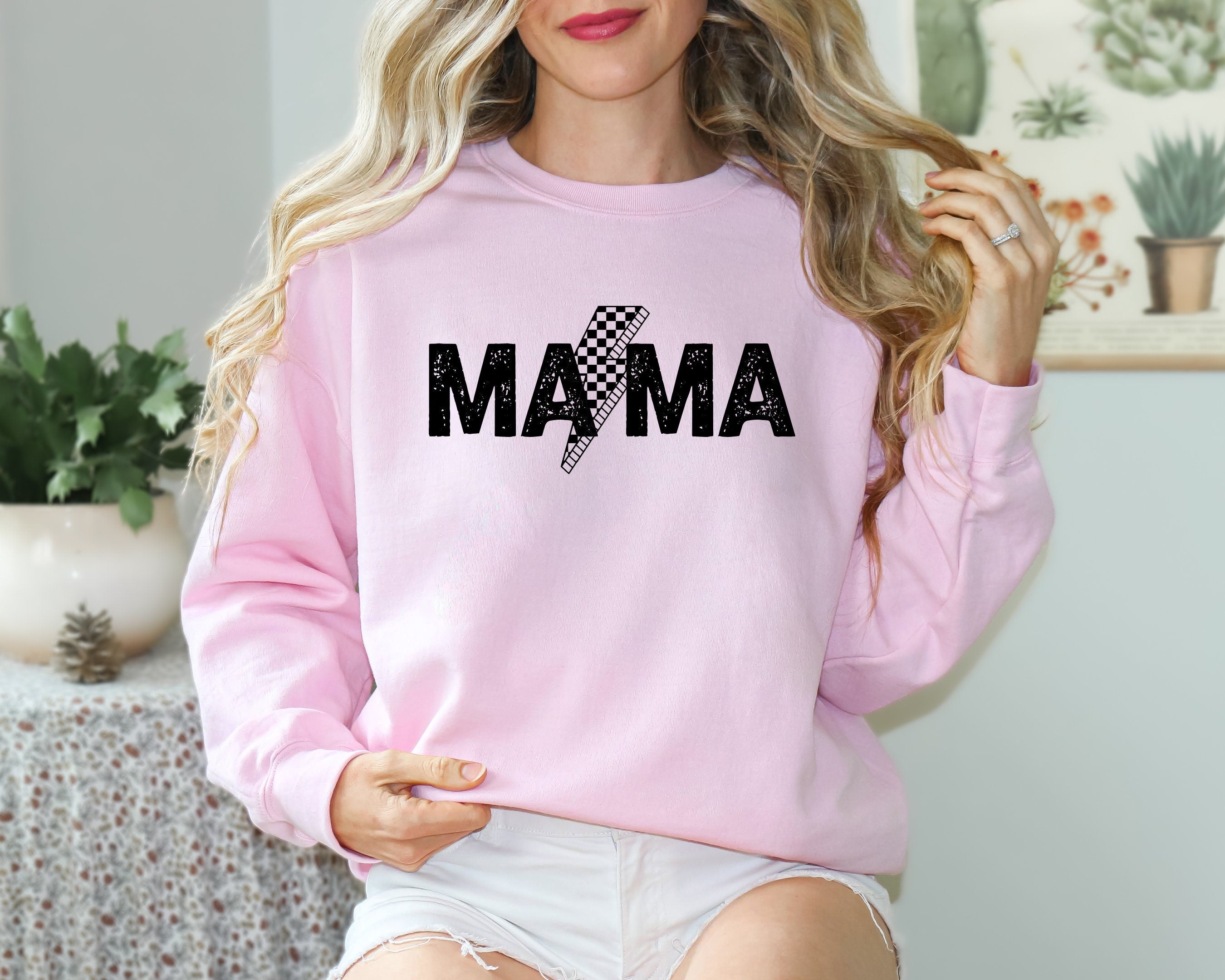 Retro Mama Sweatshirt,  Mama Shirt, Mom Life Shirt,Girl Mama Shirt, Motherhood Shirt,,Mothers Day Gift Cute Mom Shirt,Mama T-shirt