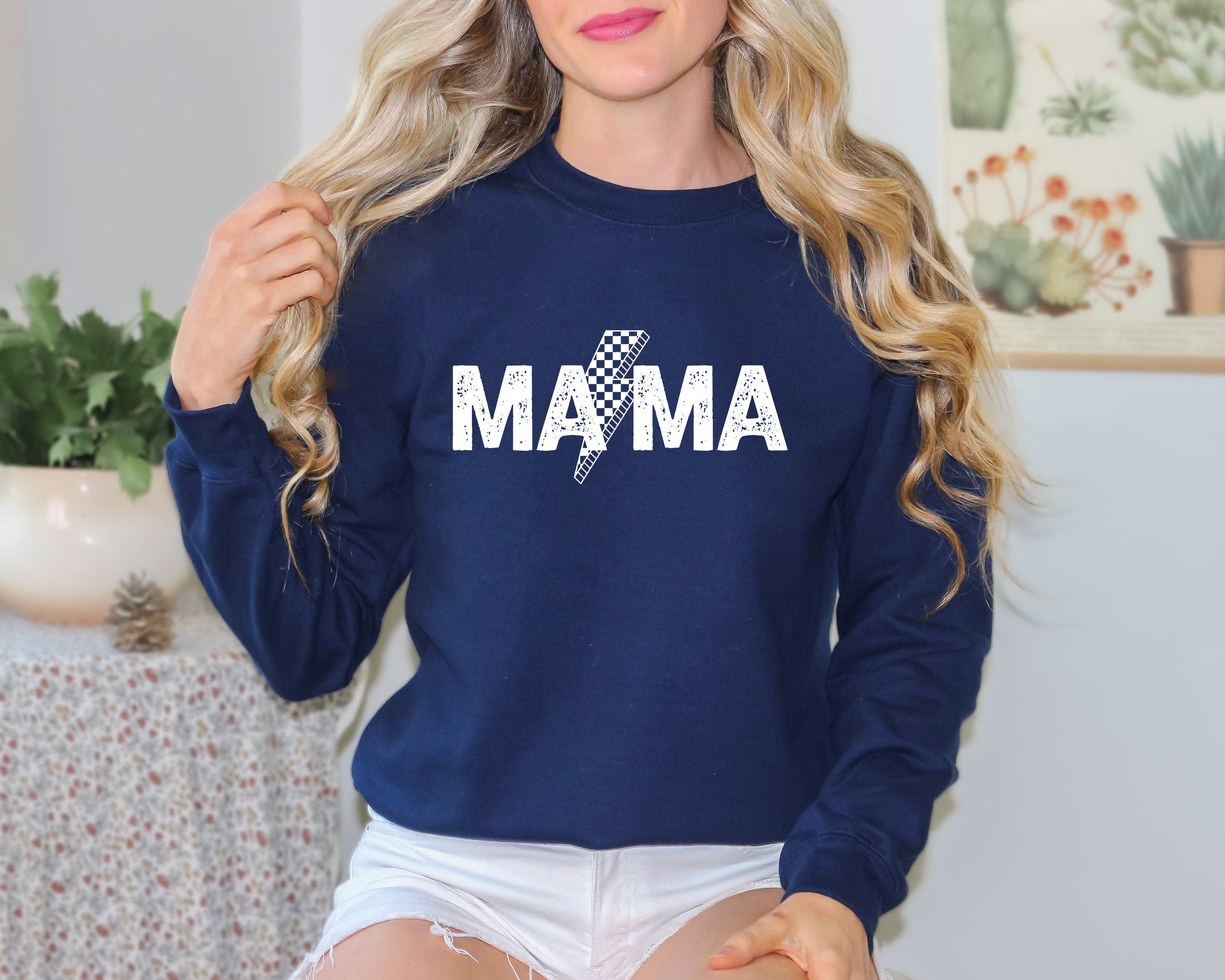 Retro Mama Sweatshirt,  Mama Shirt, Mom Life Shirt,Girl Mama Shirt, Motherhood Shirt,,Mothers Day Gift Cute Mom Shirt,Mama T-shirt