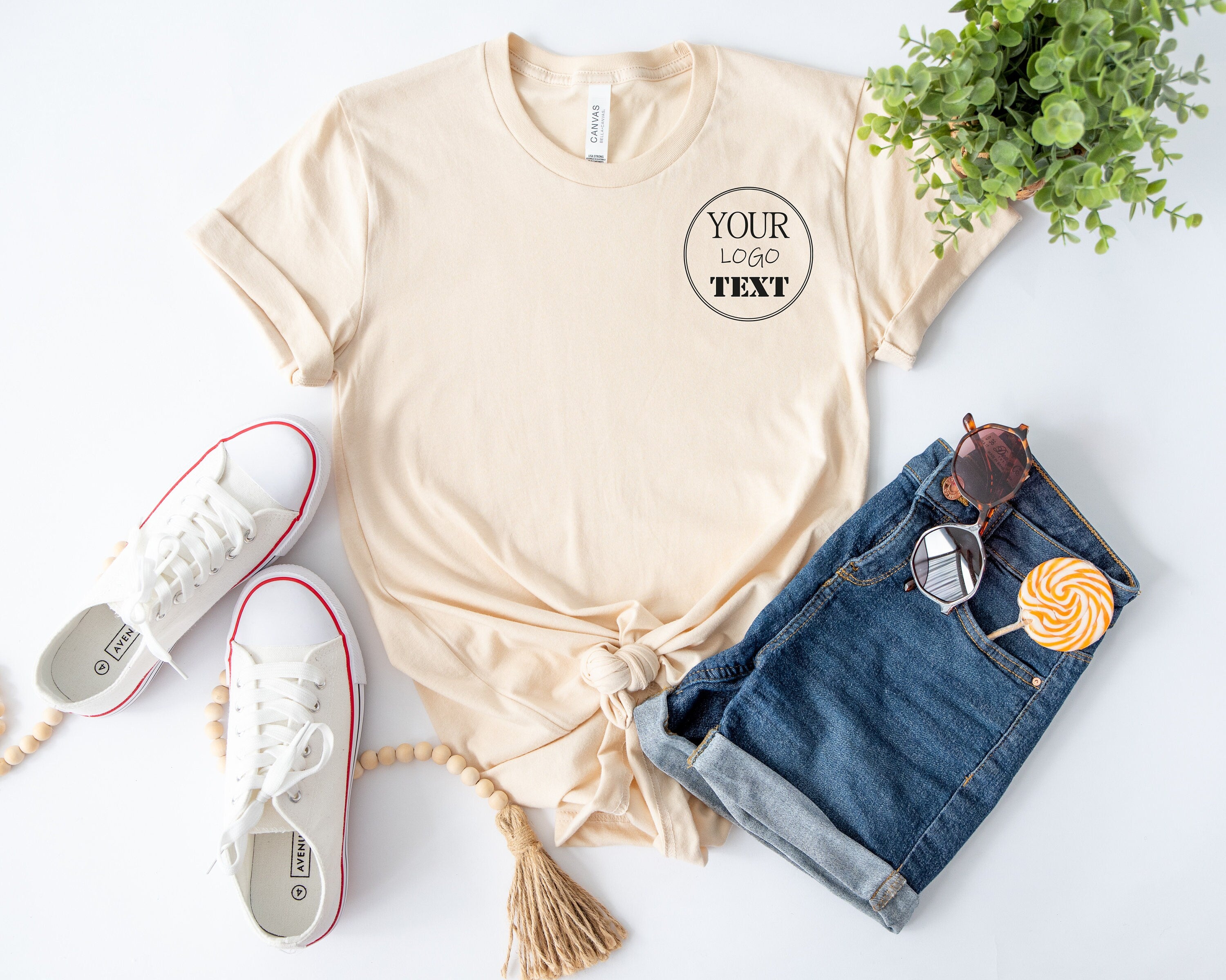 Bella Canvas Your Text Shirt, Colorful Logo Shirt, Brand Logo Shirt, Add your Own Text, Personal Text Sweatshirt, Custom Branding Logo Shirt
