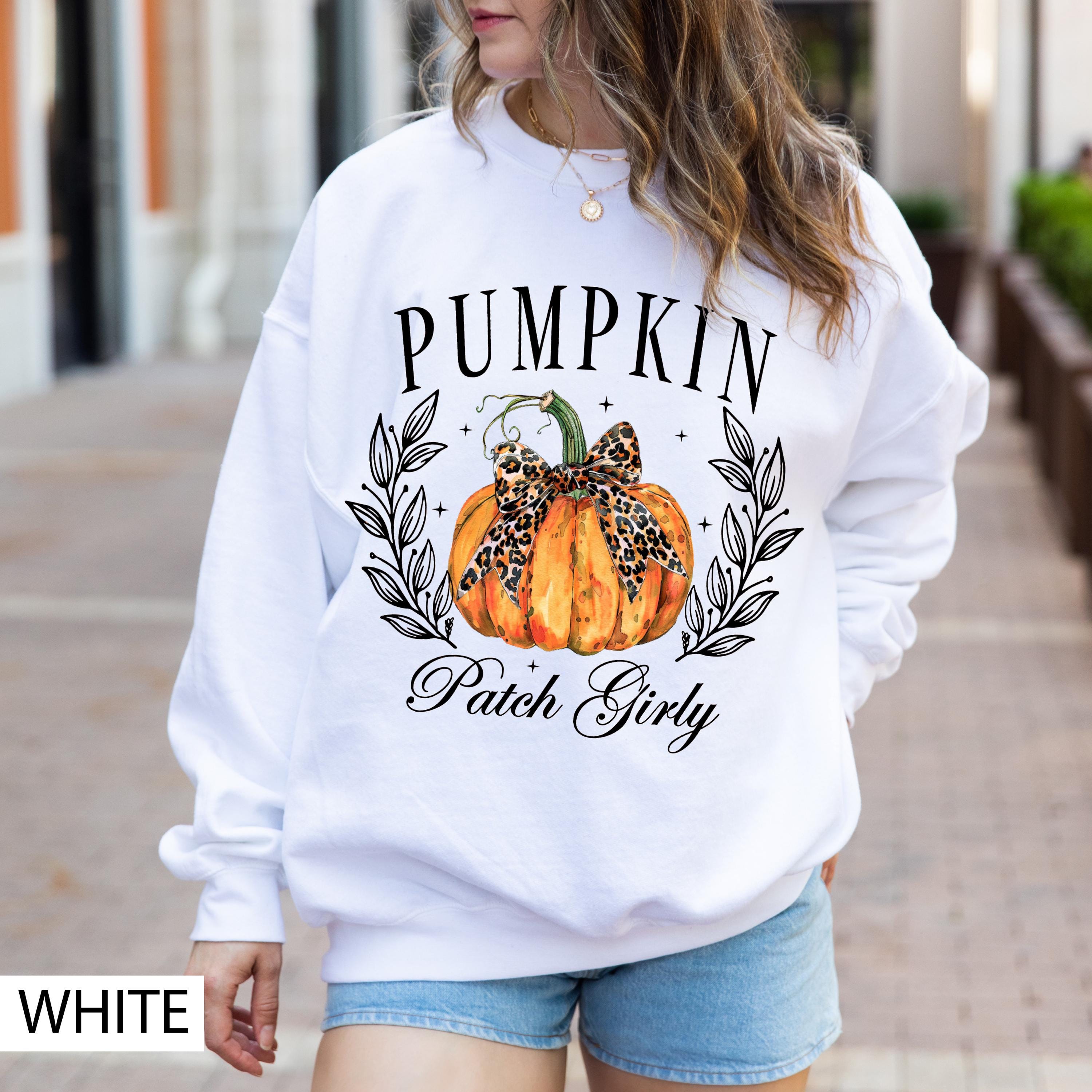 Pumpkin patch girly sweatshirt, vintage pumpkin sweatshirt, Fall sweatshirt, pumpkin patch sweatshirt, Halloween coquette pumpkin sweatshirt