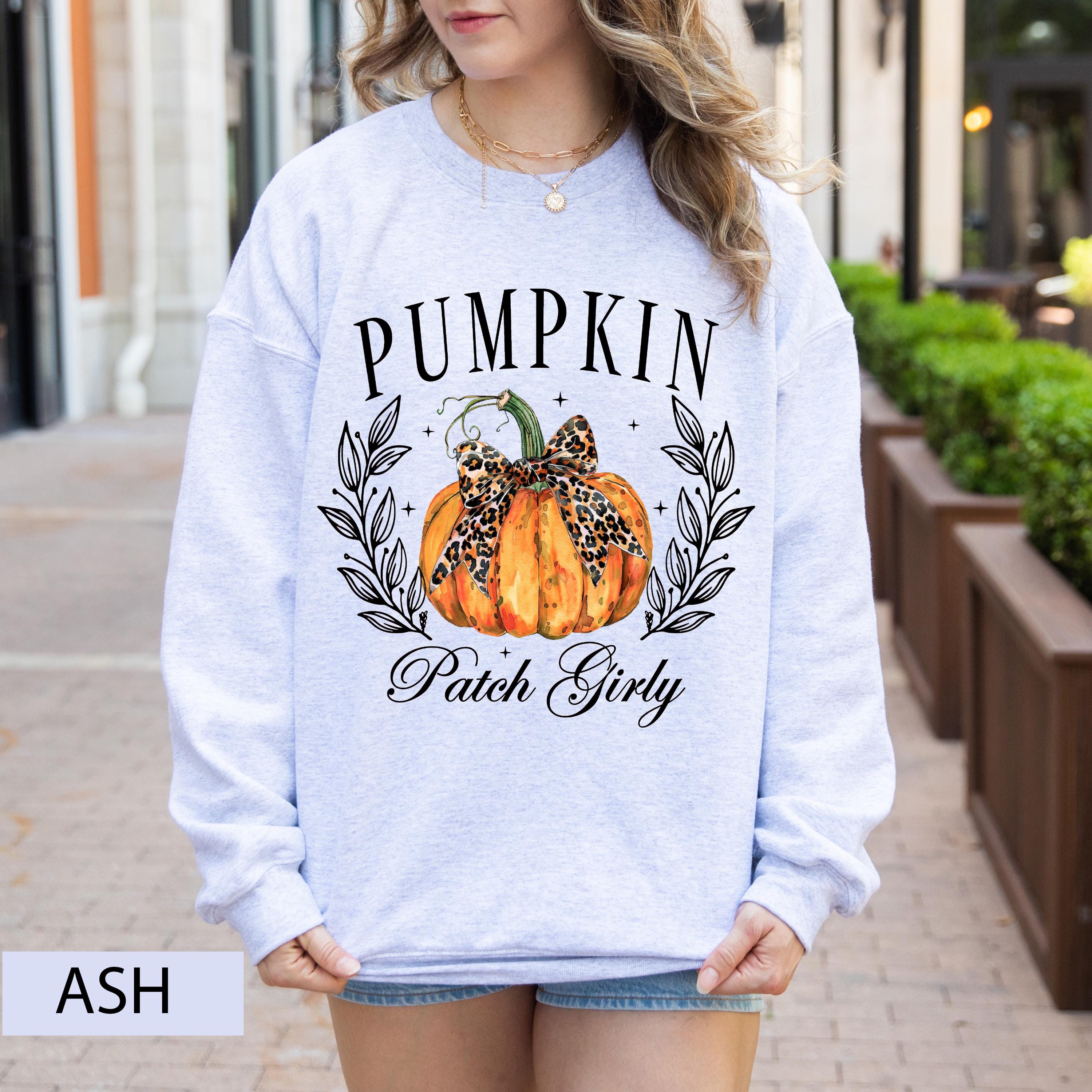 Pumpkin patch girly sweatshirt, vintage pumpkin sweatshirt, Fall sweatshirt, pumpkin patch sweatshirt, Halloween coquette pumpkin sweatshirt