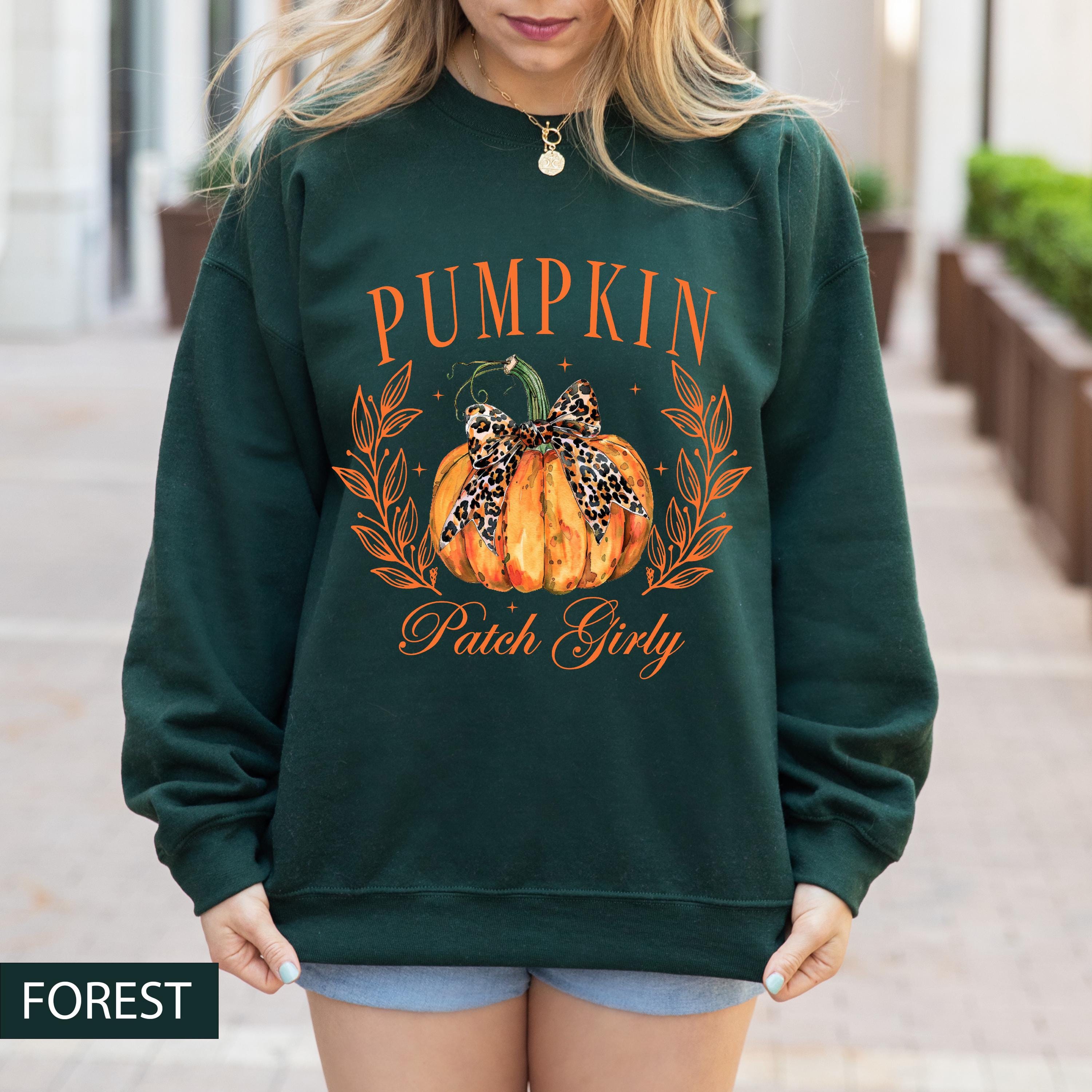 Pumpkin patch girly sweatshirt, vintage pumpkin sweatshirt, Fall sweatshirt, pumpkin patch sweatshirt, Halloween coquette pumpkin sweatshirt