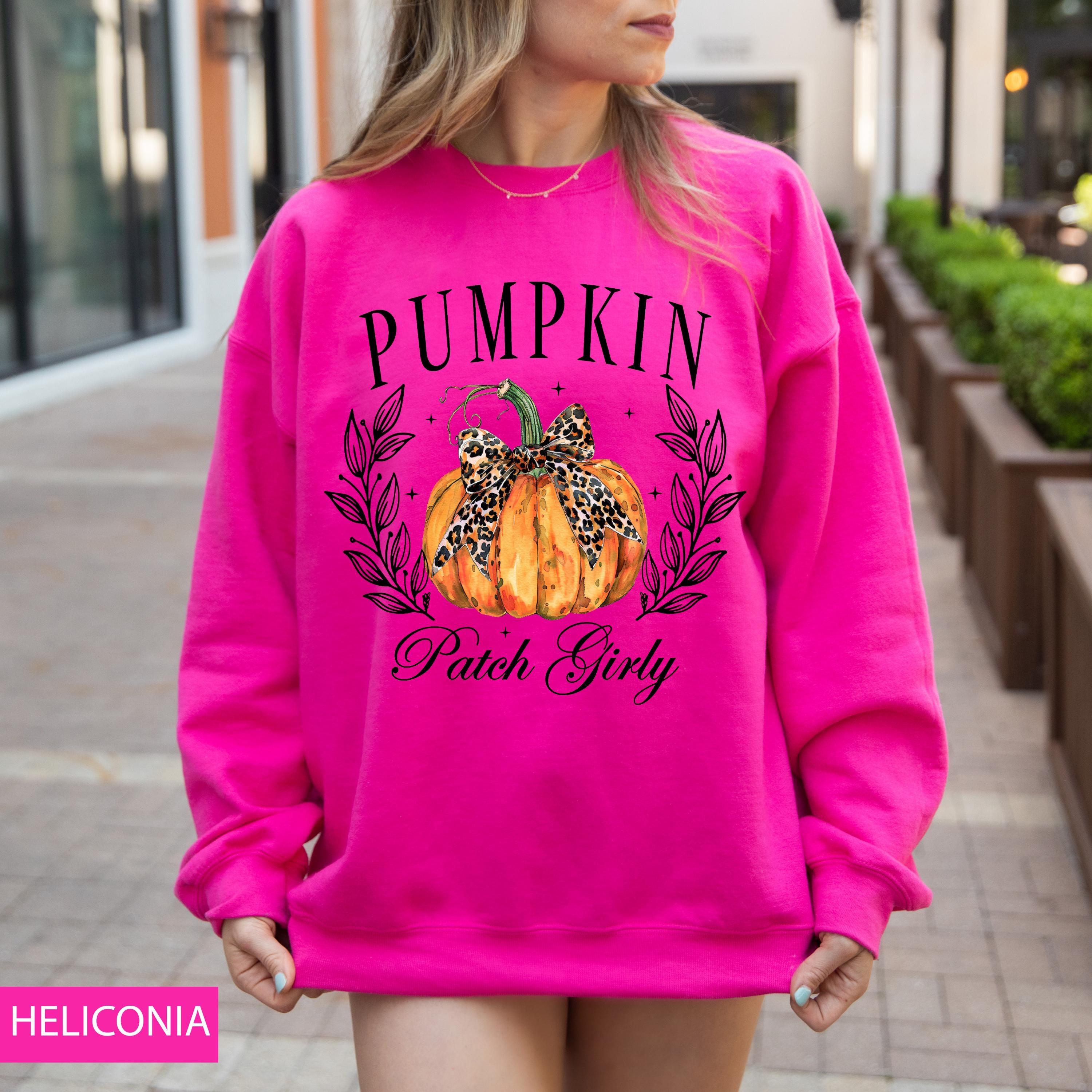 Pumpkin patch girly sweatshirt, vintage pumpkin sweatshirt, Fall sweatshirt, pumpkin patch sweatshirt, Halloween coquette pumpkin sweatshirt