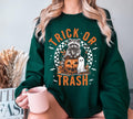 Trick or Trash raccoon Halloween sweatshirt, Halloween funny sweatshirt, Spooky season sweatshirt,  Fall sweatshirt, pumpkin sweatshirt