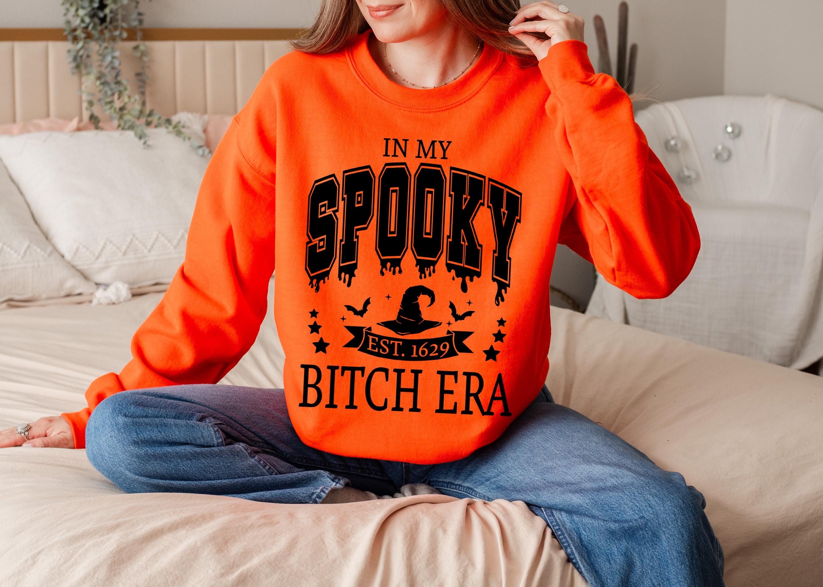 In my spooky bitch era witch sweatshirt, Halloween bitch era sweatshirt, In my era sweatshirt, Spooky season shirt,  Fall season shirt