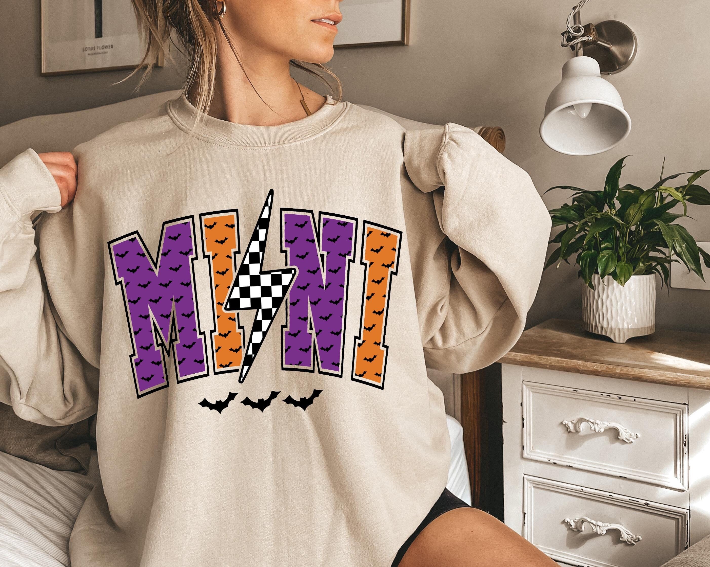 Halloween Mini bat Sweatshirt, Halloween cute mini Sweatshirt, bat Halloween Sweatshirt, Spooky season Sweatshirt, Hallooween gift