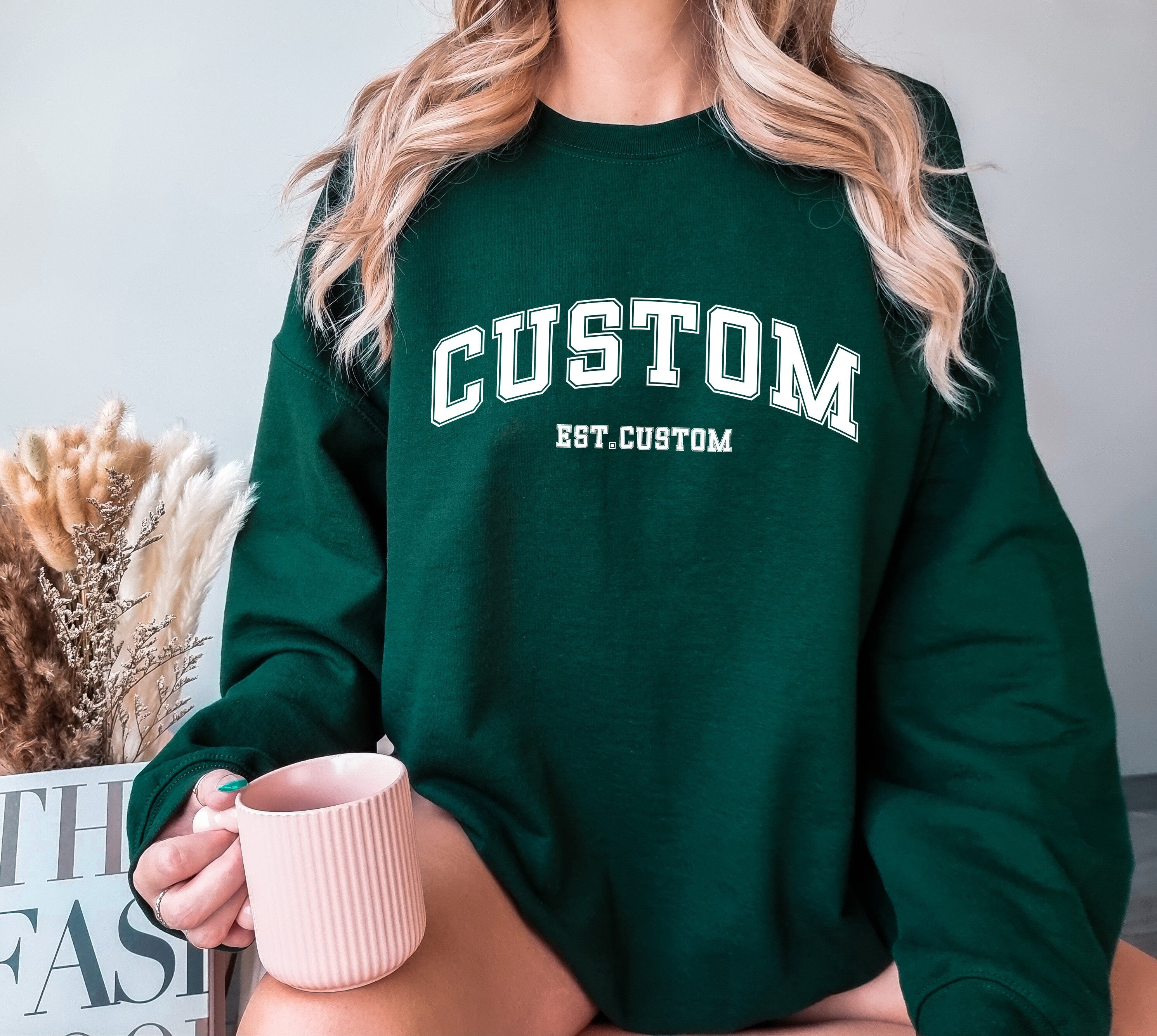 Custom  Text Sweatshirt, Vintage Sweatshirt, College Letters Sweatshirt, Retro Sweatshirt, Saying Sweaters, Valentines day couple sweatshirt