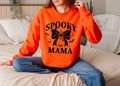 Spooky Mama Sweatshirt, Halloween Crewneck Sweatshirt, Bow Sweatshirt, Retro Halloween Sweatshirt, coquette sweatshirt, Halloween Mama gifts