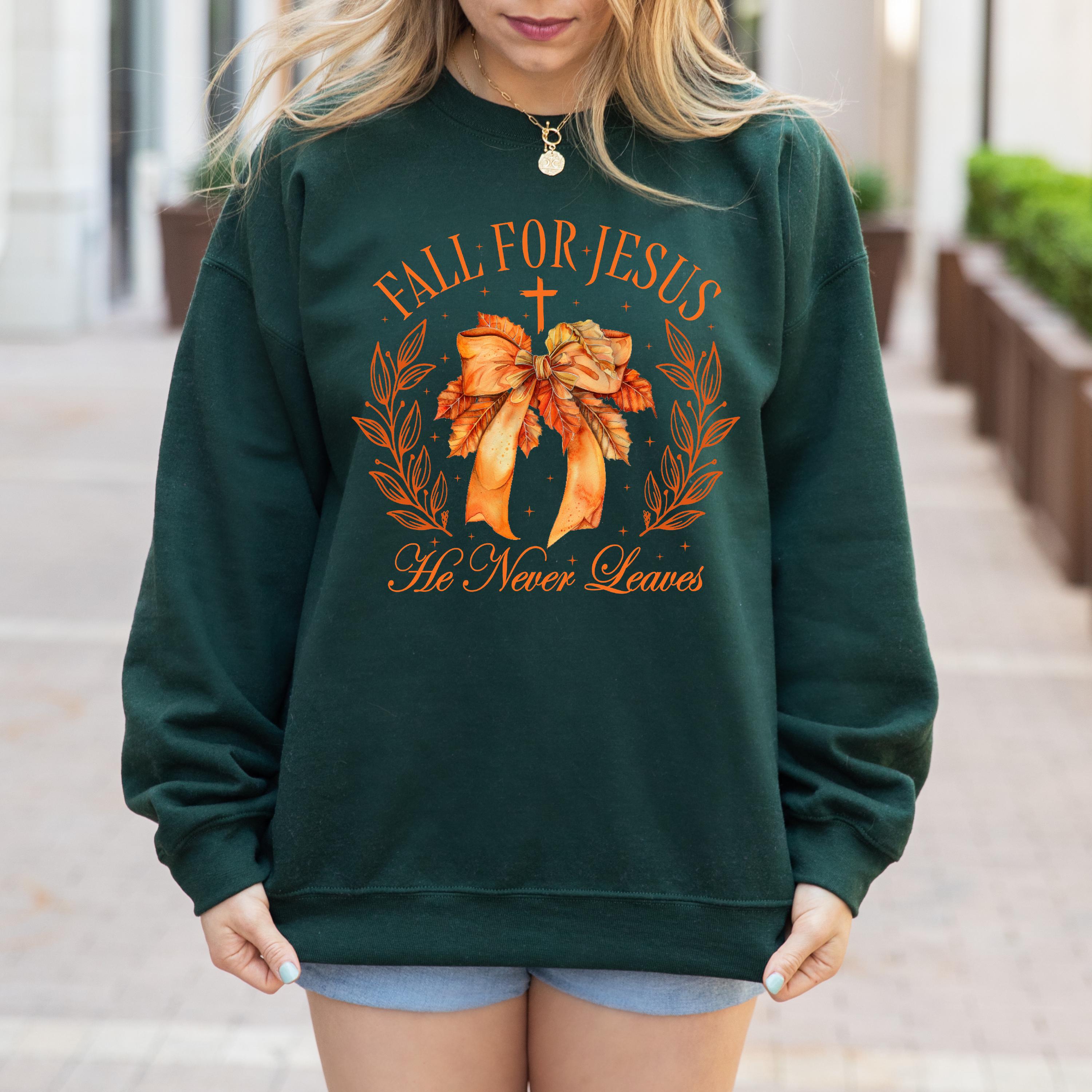 Fall for Jesus Sweatshirt, Western Halloween Crewneck, Jesus Sweatshirt, Fall Sweatshirt, Coquette Sweatshirt, Halloween gifts, Fall Gift