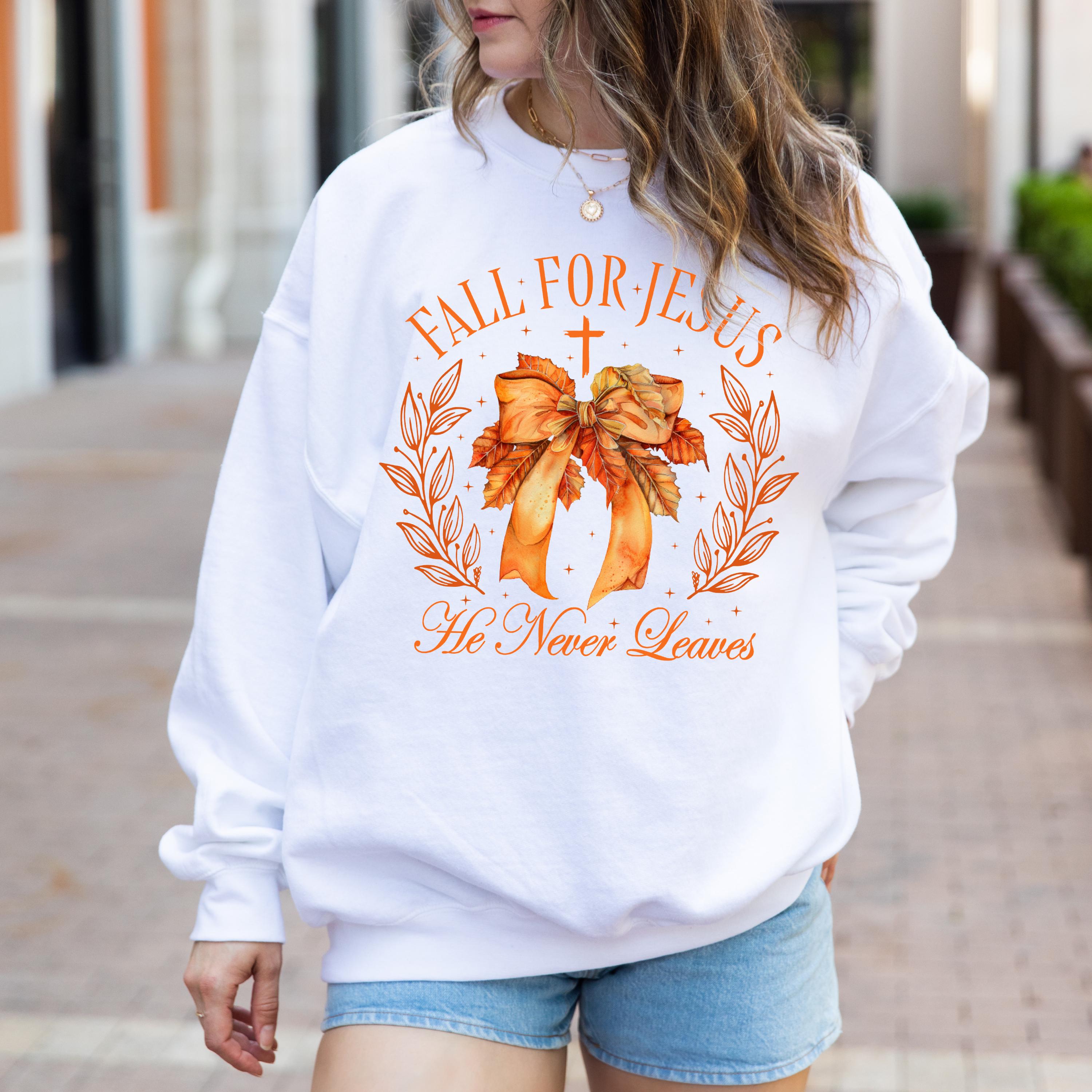 Fall for Jesus Sweatshirt, Western Halloween Crewneck, Jesus Sweatshirt, Fall Sweatshirt, Coquette Sweatshirt, Halloween gifts, Fall Gift
