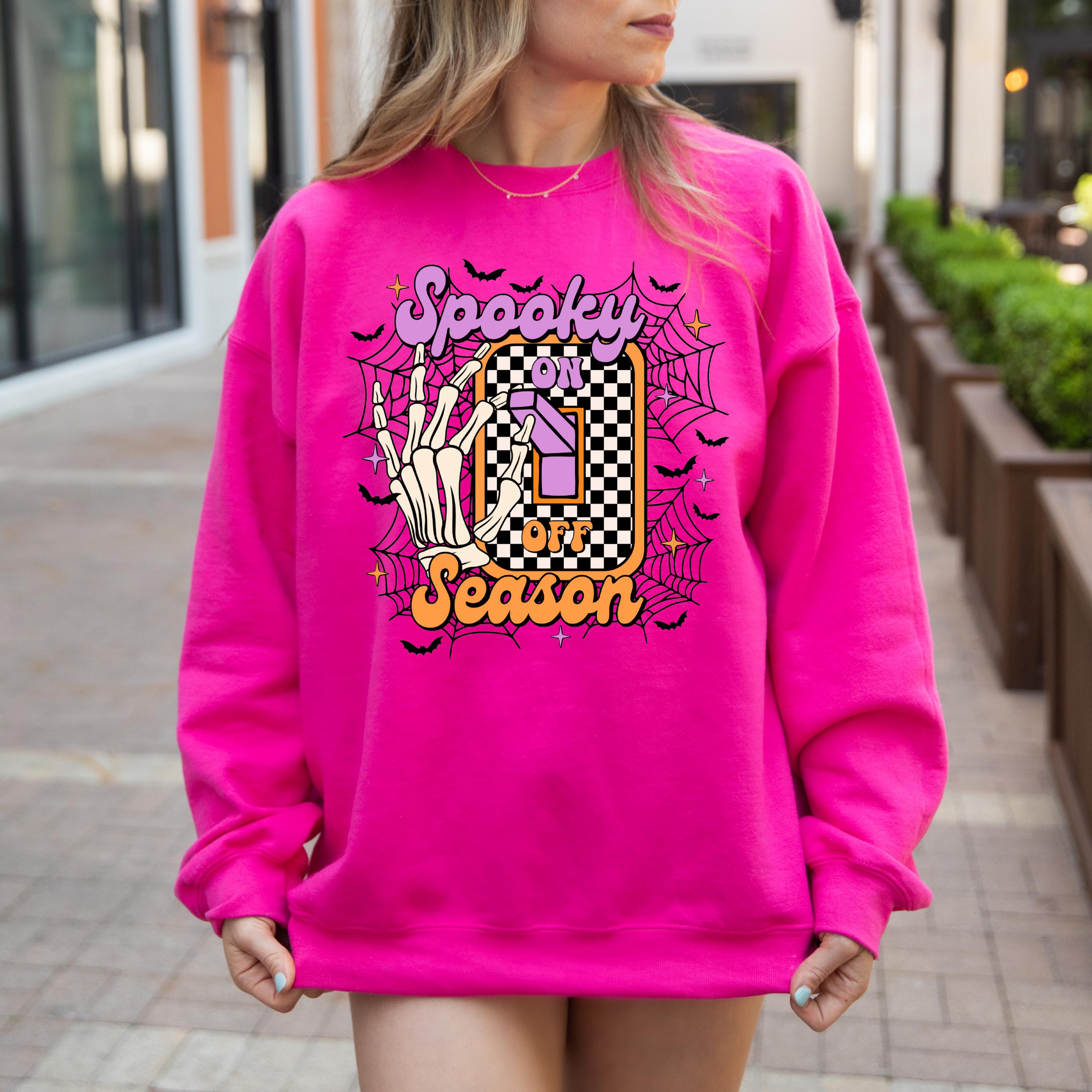 Spooky Season Sweatshirt, Halloween Crewneck Sweatshirt, Retro Halloween Sweatshirt, Halloween  gifts, Womens Halloween Sweatshirt,