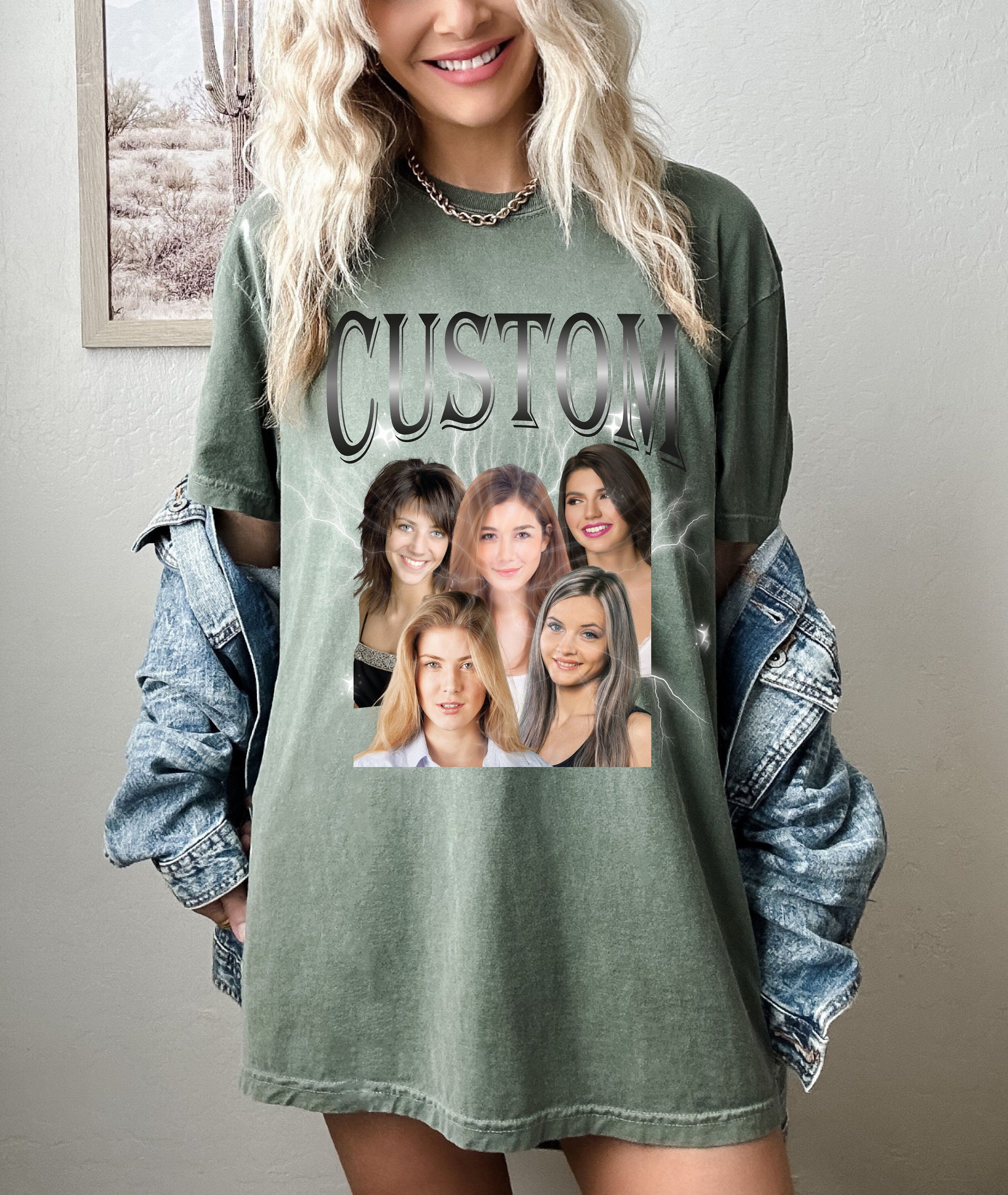 Back print and front print Custom Rap Shirt, Custom Photo Shirt, Personalized Photo Bootleg Shirt, Custom Vintage Shirt, Comfort Colors Tees