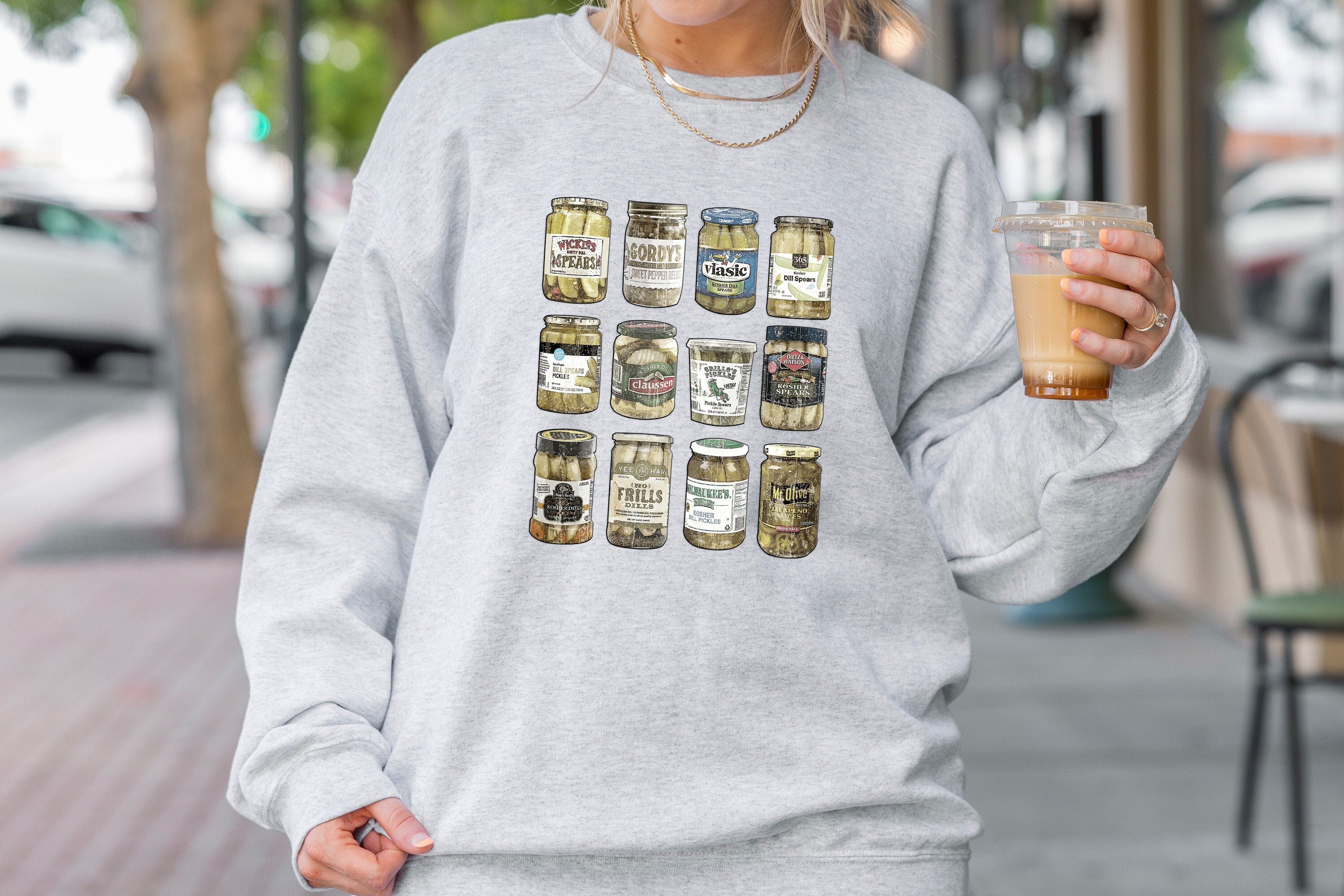 Vintage Canned Pickles Sweatshirt, Canning Season Sweatshirt, Pickle Lovers Sweater, Homemade Pickles Sweater, Crewneck Sweatshirt