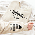 Custom Mama Sweatshirt, Mothers Day, Mama Est. 2024 Shirt, Personalized Sweatshirt, Wildflower Print, Gift for Mom, Mom Sweatshirt