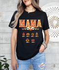 Custom Halloween mama shirt, Mama pumpkin shirt, Custom mom up to 6 kids Shirt, Personalized mama and kids shirt, Cute Fall Shirt