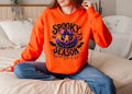 Spooky Season Pumpkin Sweatshirt, Coquette Bows Crewneck Sweatshirt, Vintage Western Style, Pumpkin Sweatshirt Retro Halloween Sweatshirt