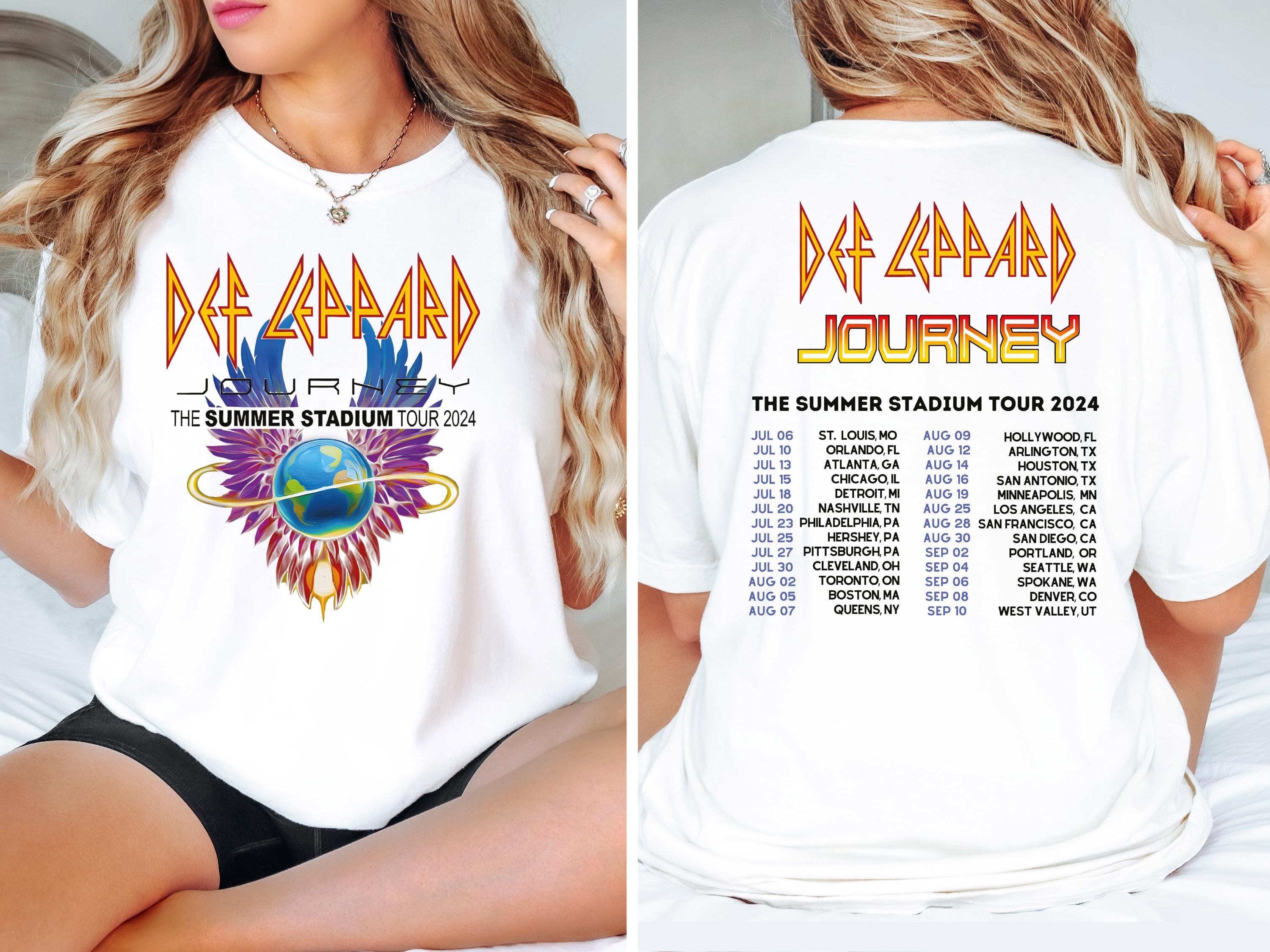Def-Leppard And Journey Summer Stadium Tour 2024 Shirt, Journey Tour Shirt, Unisex Shirt, Western Shirt, Concert Shirt, Journey Fan Gift