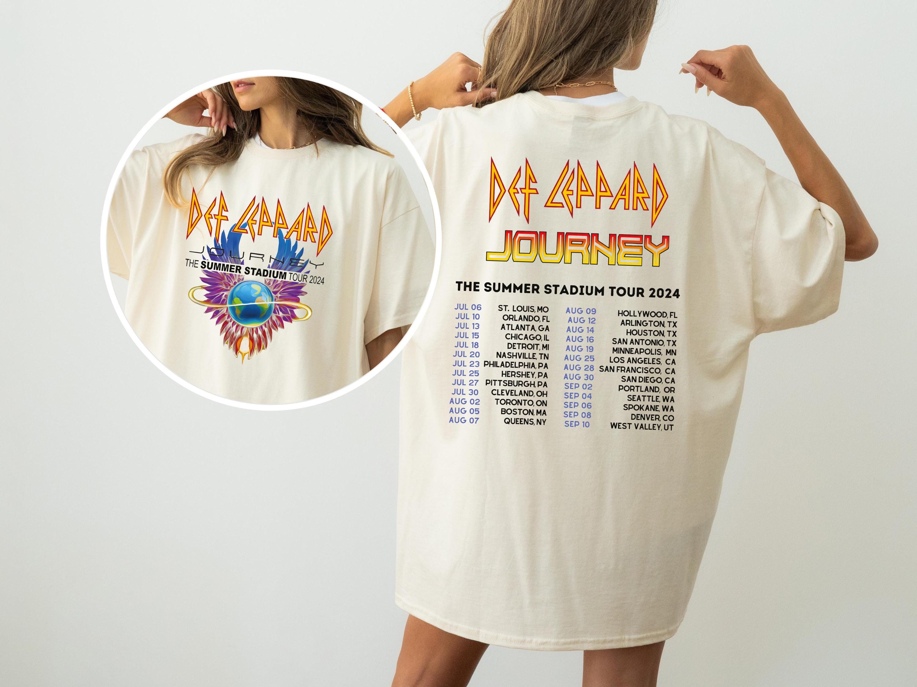 Def-Leppard And Journey Summer Stadium Tour 2024 Shirt, Journey Tour Shirt, Unisex Shirt, Western Shirt, Concert Shirt, Journey Fan Gift