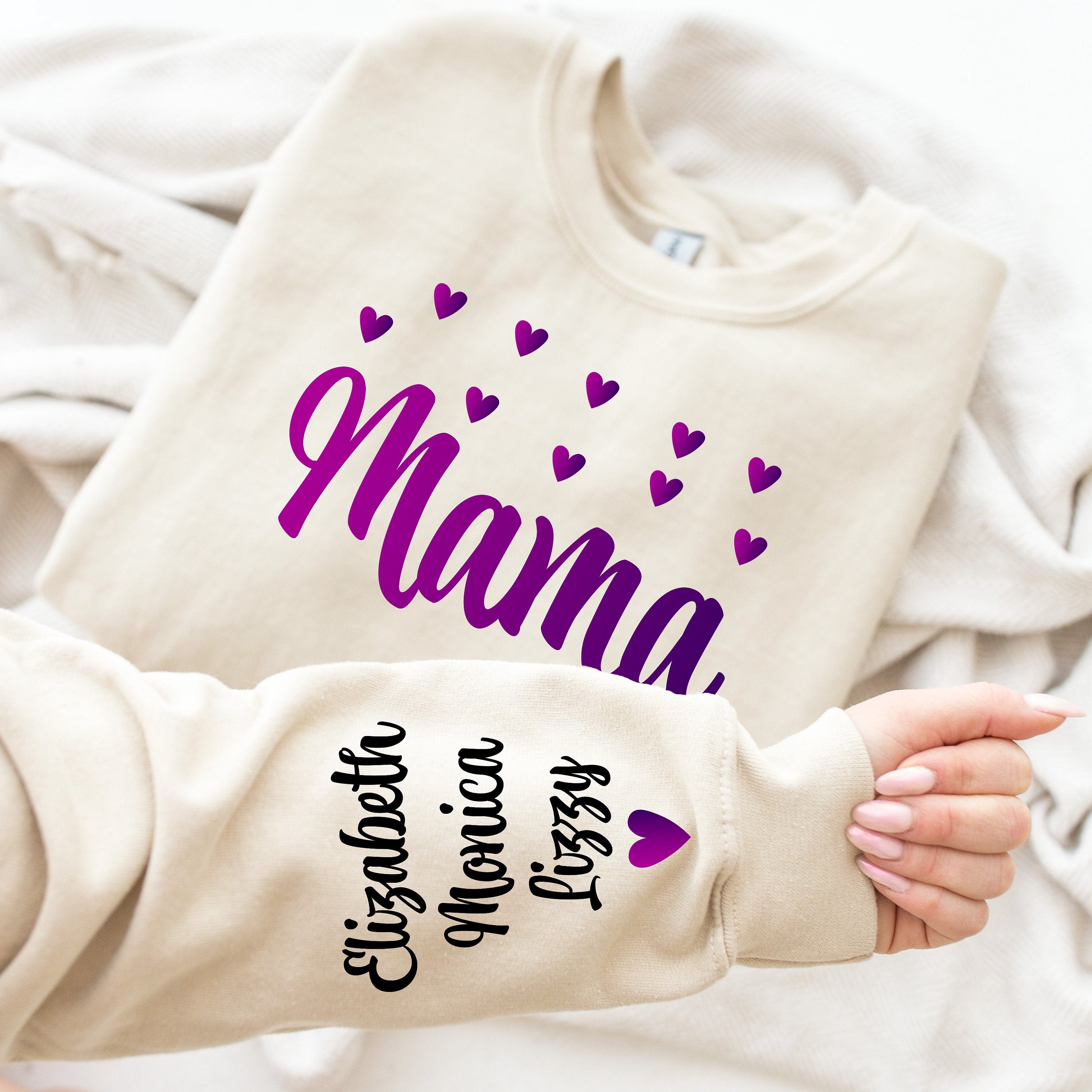 Custom Mama Sweatshirt, Mothers Day, Mama Shirt, Unique Gift for Mom, Wildflower Print, Gift for Mom, Mom Sweatshirt