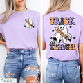 Trick or Teach Shirt, Spooky Ghost Teacher Shirt, Retro Fall Teacher Tee, Teacher Halloween Shirt,School Halloween Party,Fall Teacher Shirt