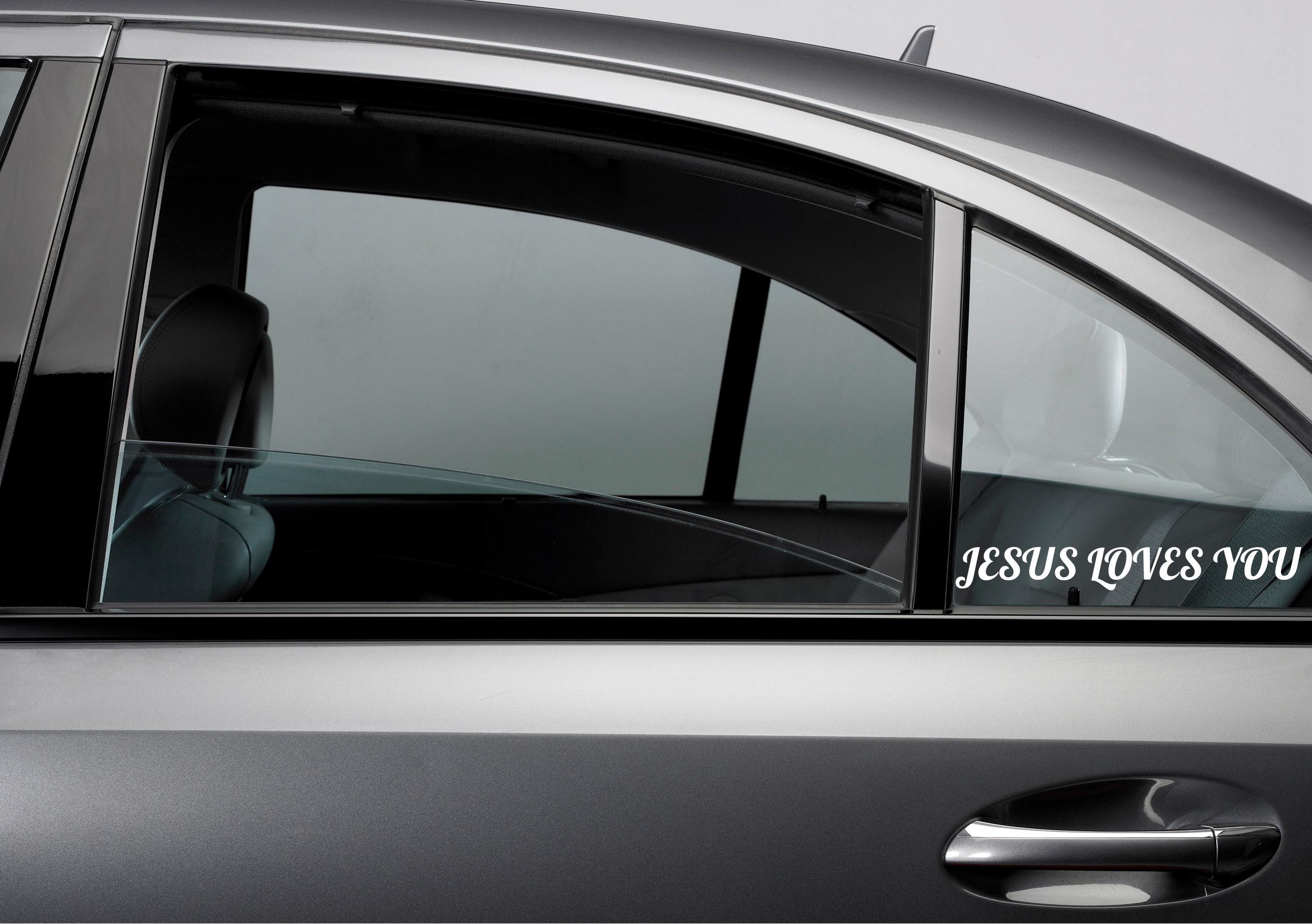 Jesus Loves You Car Sticker,Faith-Based Inspirational Sticker for Car,Christian Vinyl Decal,Jesus Scripture Sticker,Faith Car Sticker