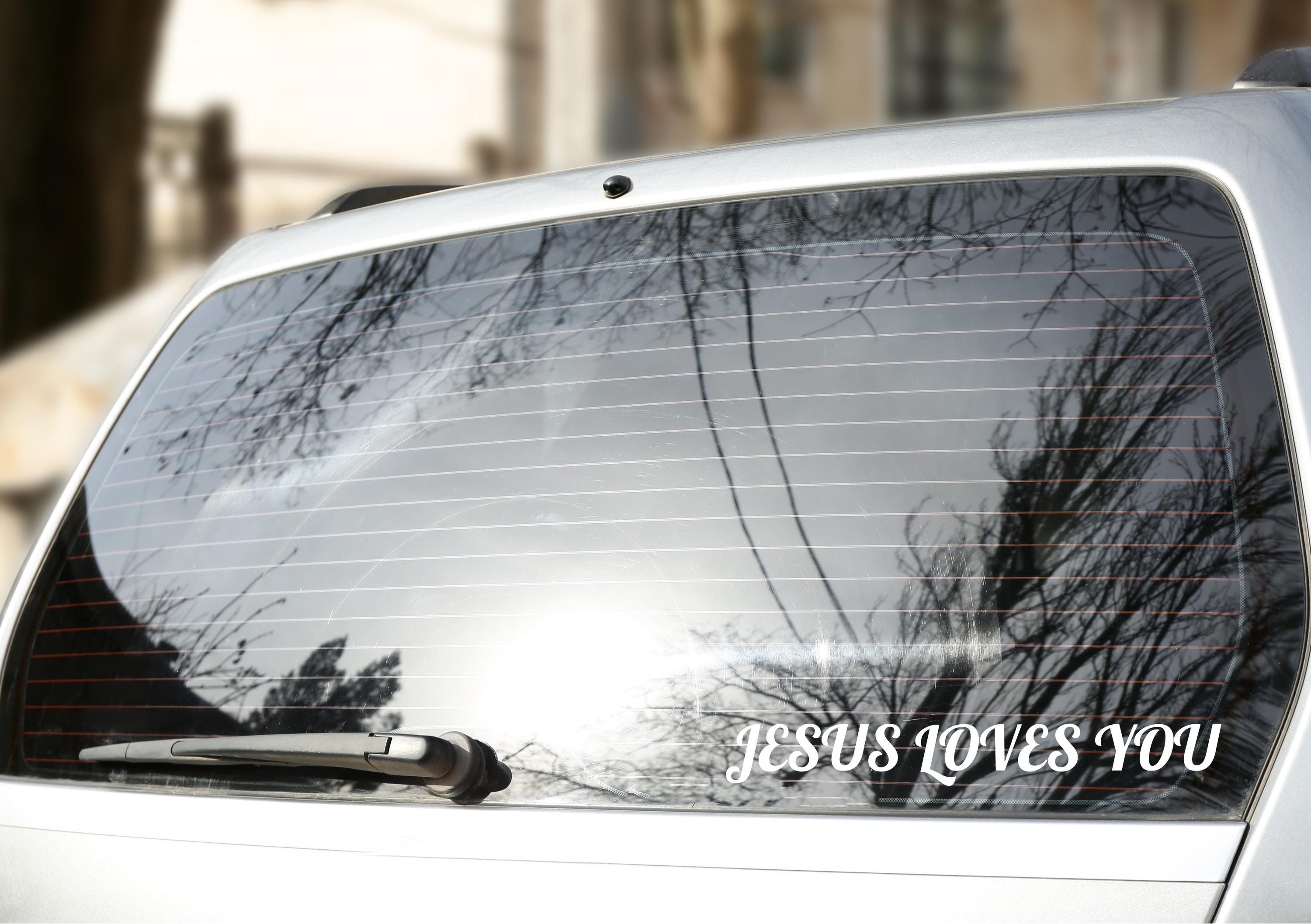 Jesus Loves You Car Sticker,Faith-Based Inspirational Sticker for Car,Christian Vinyl Decal,Jesus Scripture Sticker,Faith Car Sticker