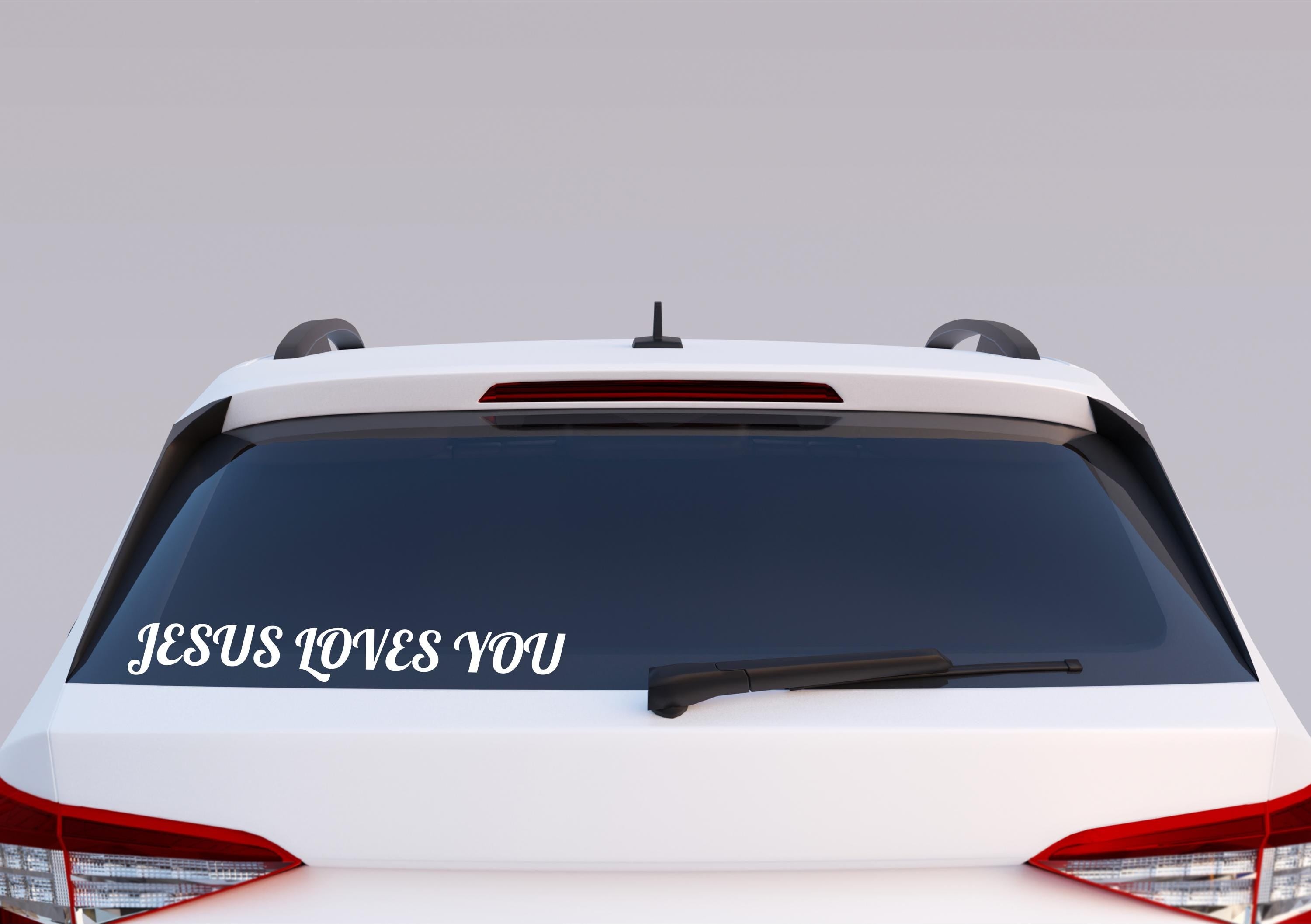 Jesus Loves You Car Sticker,Faith-Based Inspirational Sticker for Car,Christian Vinyl Decal,Jesus Scripture Sticker,Faith Car Sticker