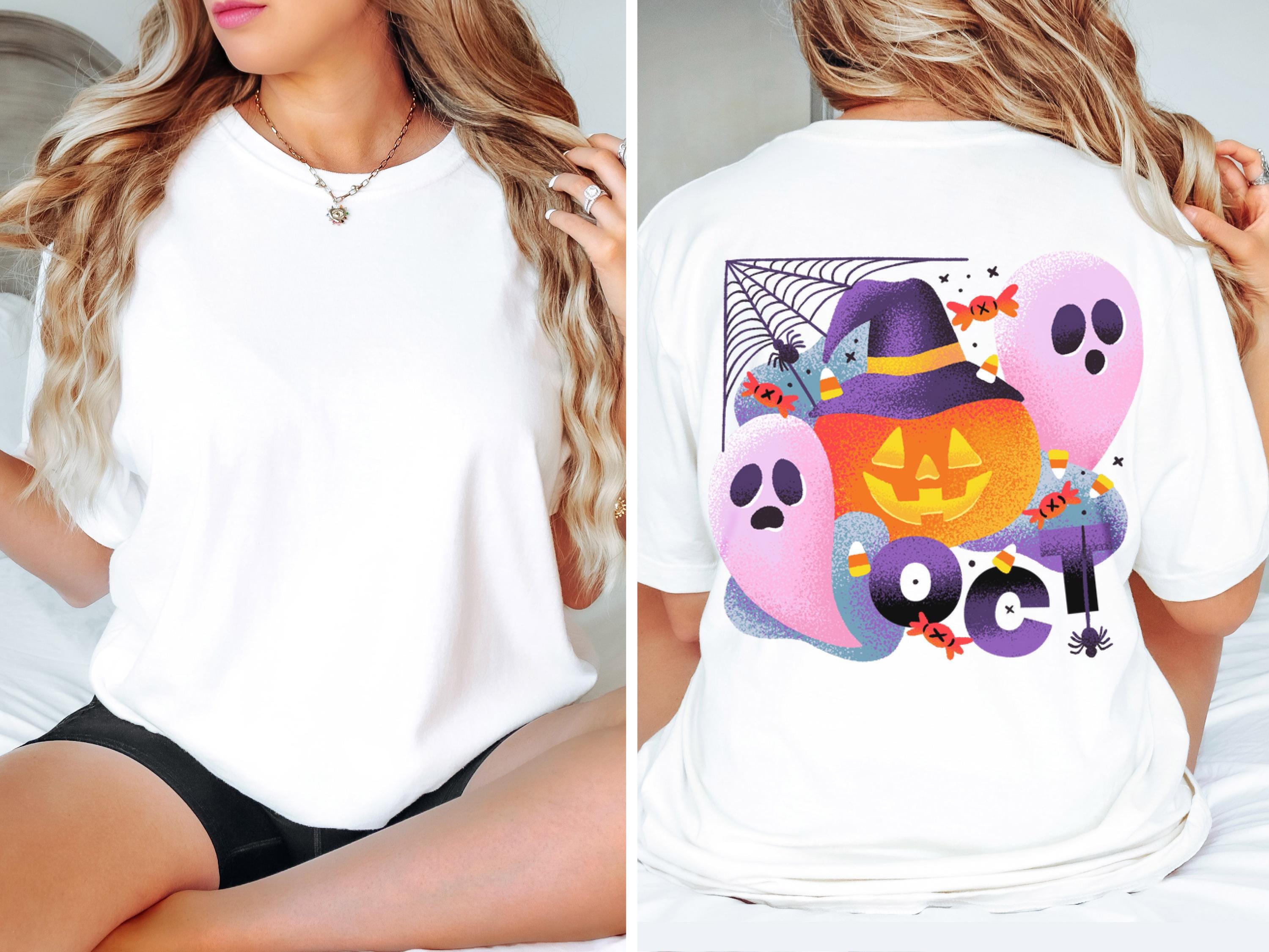 October pumpkin ghost halloween shirt , Fall Shirt, Halloween Spooky Season Shirt, Halloween Gift, Halloween unisex Shirt, comfort colors