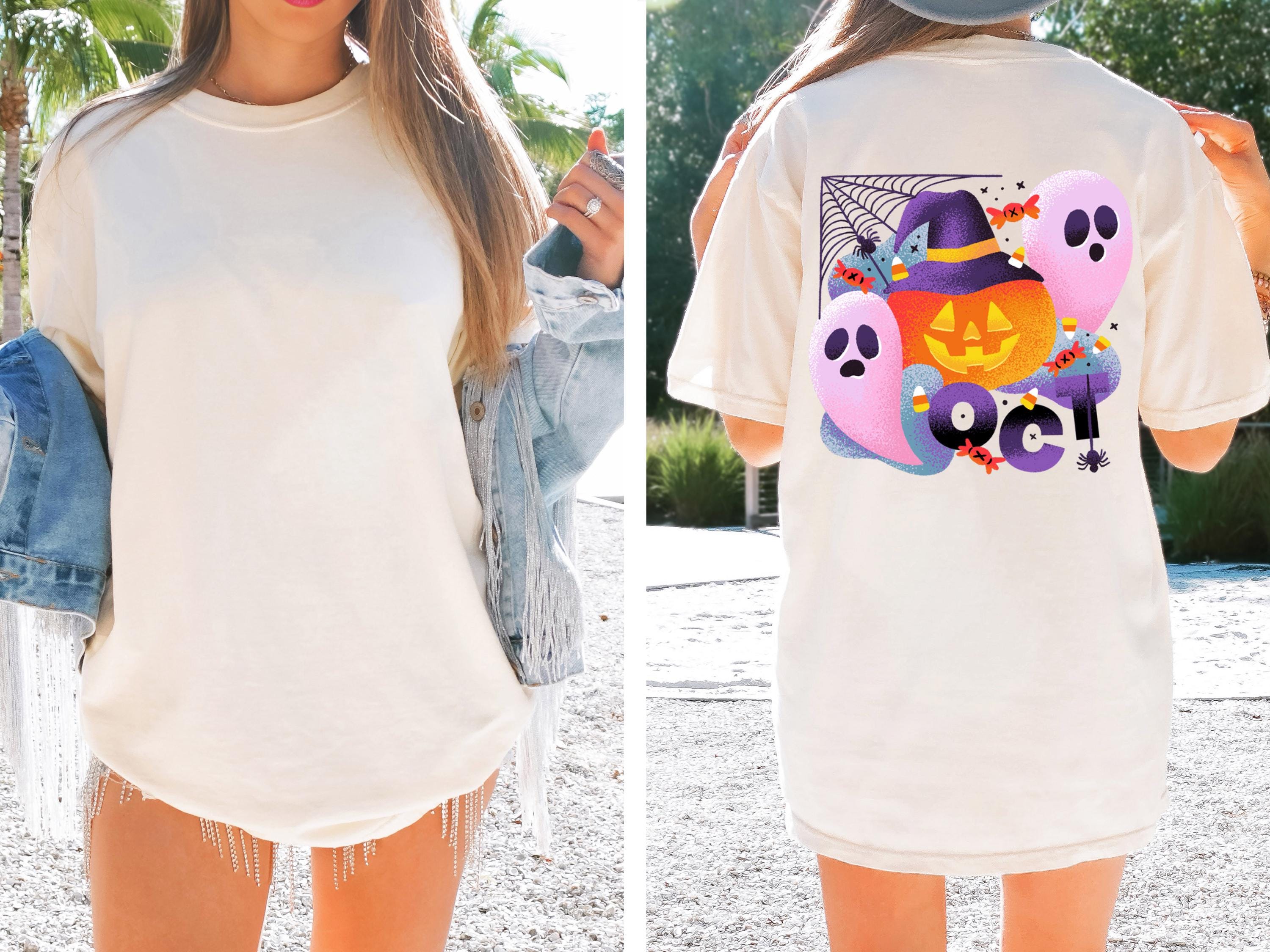 October pumpkin ghost halloween shirt , Fall Shirt, Halloween Spooky Season Shirt, Halloween Gift, Halloween unisex Shirt, comfort colors