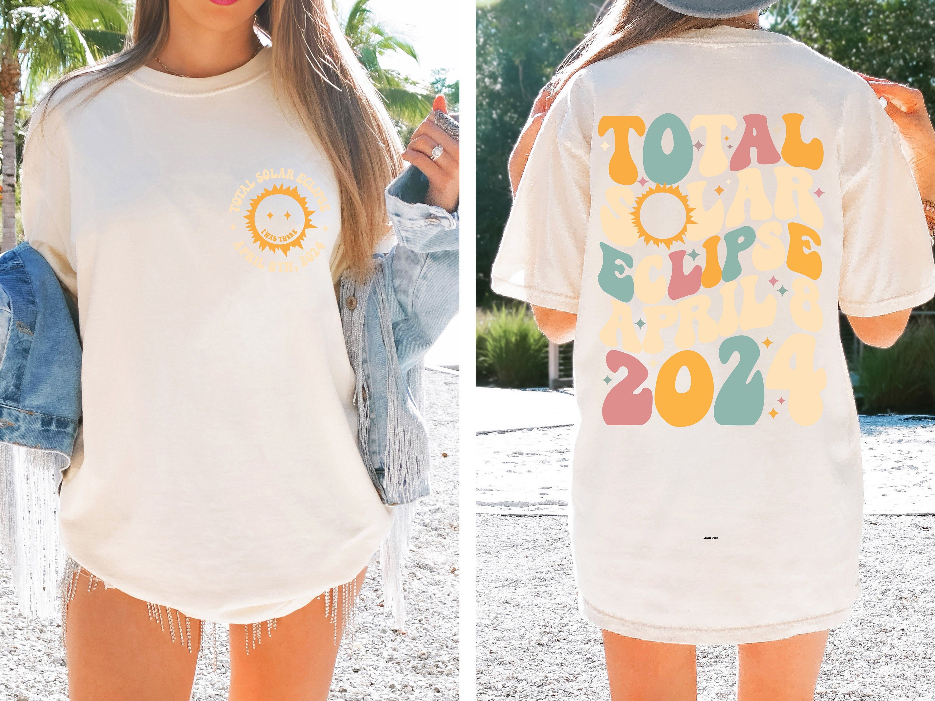 Solar Eclipse 2024 Shirt,April 8th 2024 Shirt,  Double-Sided Shirt, Eclipse Event 2024 Shirt, Celestial Shirt, Gift for Eclipse Lover,Trendy
