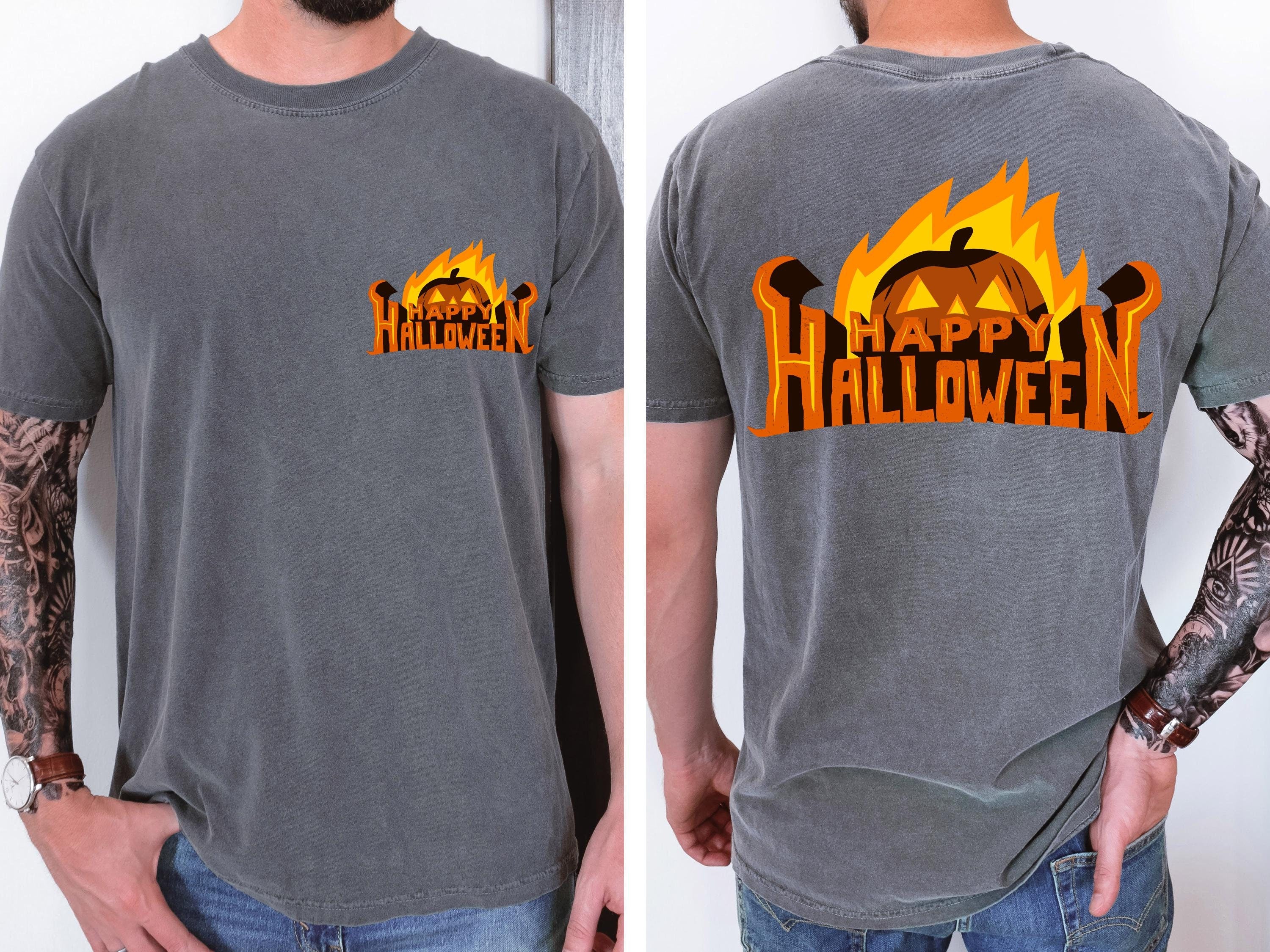 Happy halloween spooky pumpkin shirt , Fall Shirt, Halloween Spooky Season Shirt, Halloween Gift, Halloween unisex Shirt, comfort colors