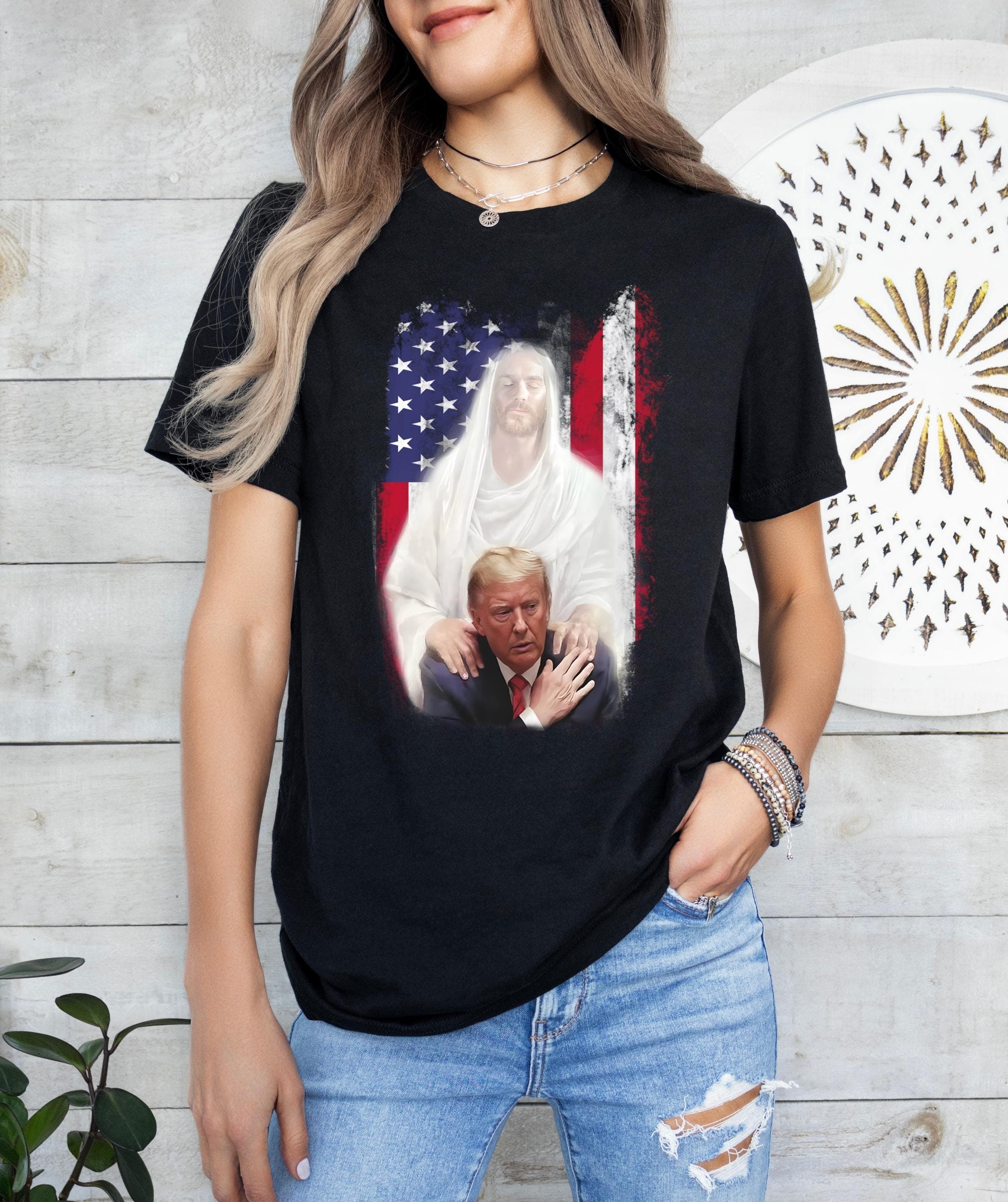 Jesus Is The Savior Shirt, Trump Tee, Trump Shirt, Religious Political Statement Tee, Christian Trump, Trump Jesus Shirt, Patriotic Outfit