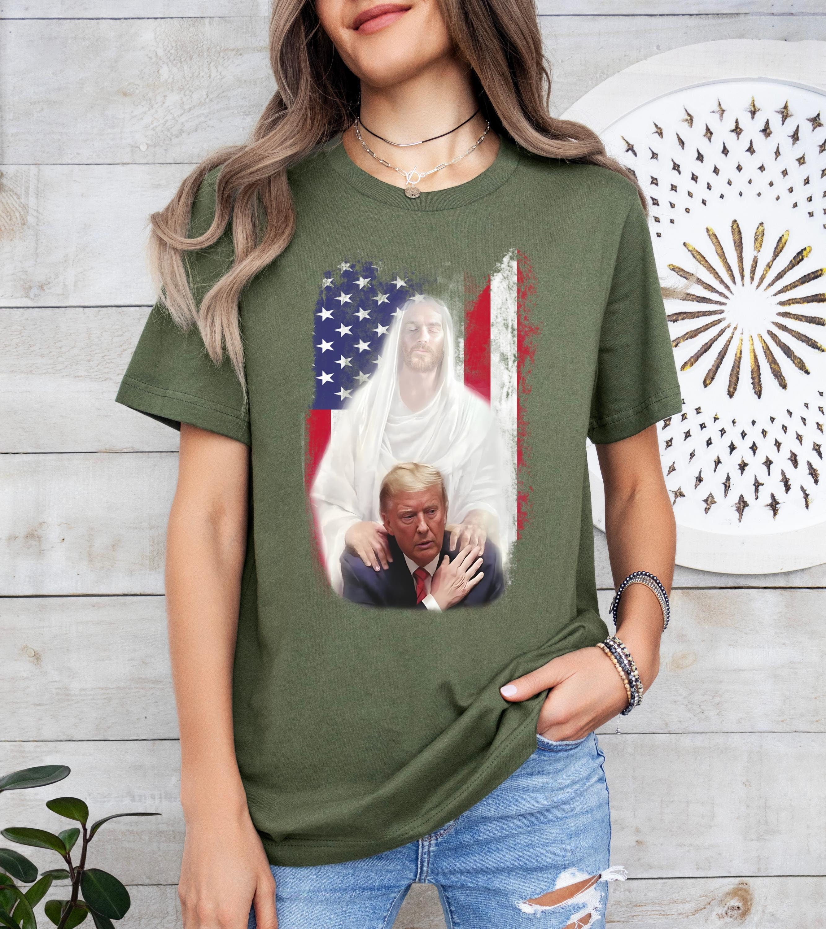 Jesus Is The Savior Shirt, Trump Tee, Trump Shirt, Religious Political Statement Tee, Christian Trump, Trump Jesus Shirt, Patriotic Outfit