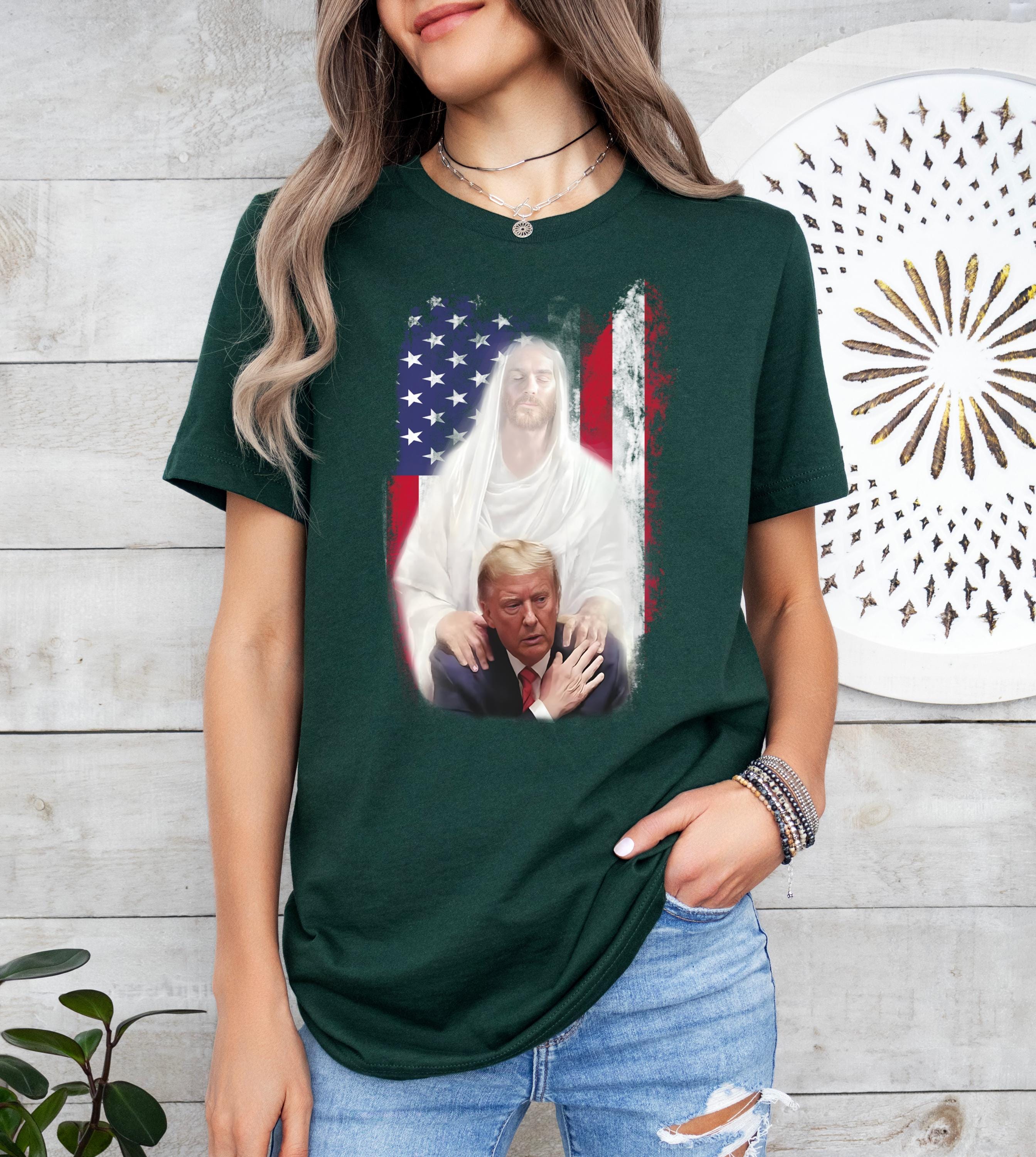 Jesus Is The Savior Shirt, Trump Tee, Trump Shirt, Religious Political Statement Tee, Christian Trump, Trump Jesus Shirt, Patriotic Outfit
