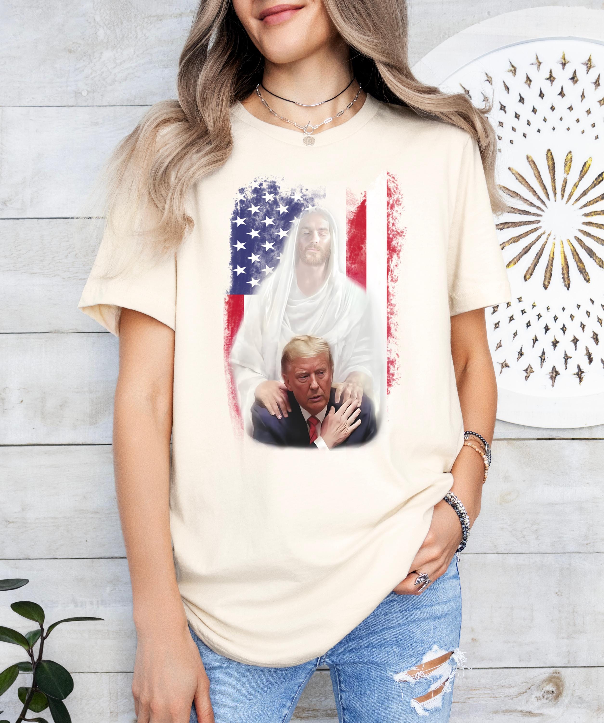 Jesus Is The Savior Shirt, Trump Tee, Trump Shirt, Religious Political Statement Tee, Christian Trump, Trump Jesus Shirt, Patriotic Outfit