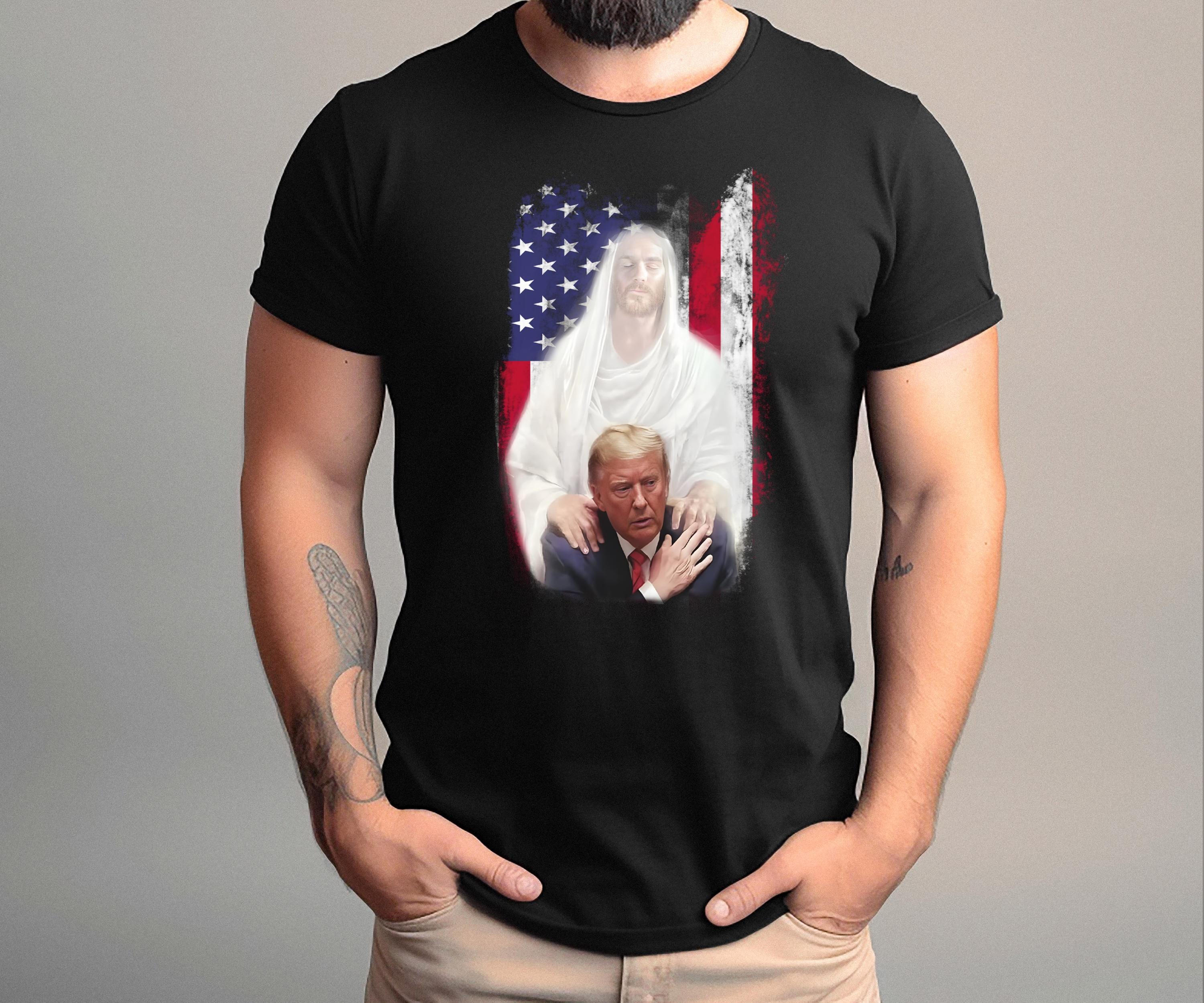 Jesus Is The Savior Shirt, Trump Tee, Trump Shirt, Religious Political Statement Tee, Christian Trump, Trump Jesus Shirt, Patriotic Outfit