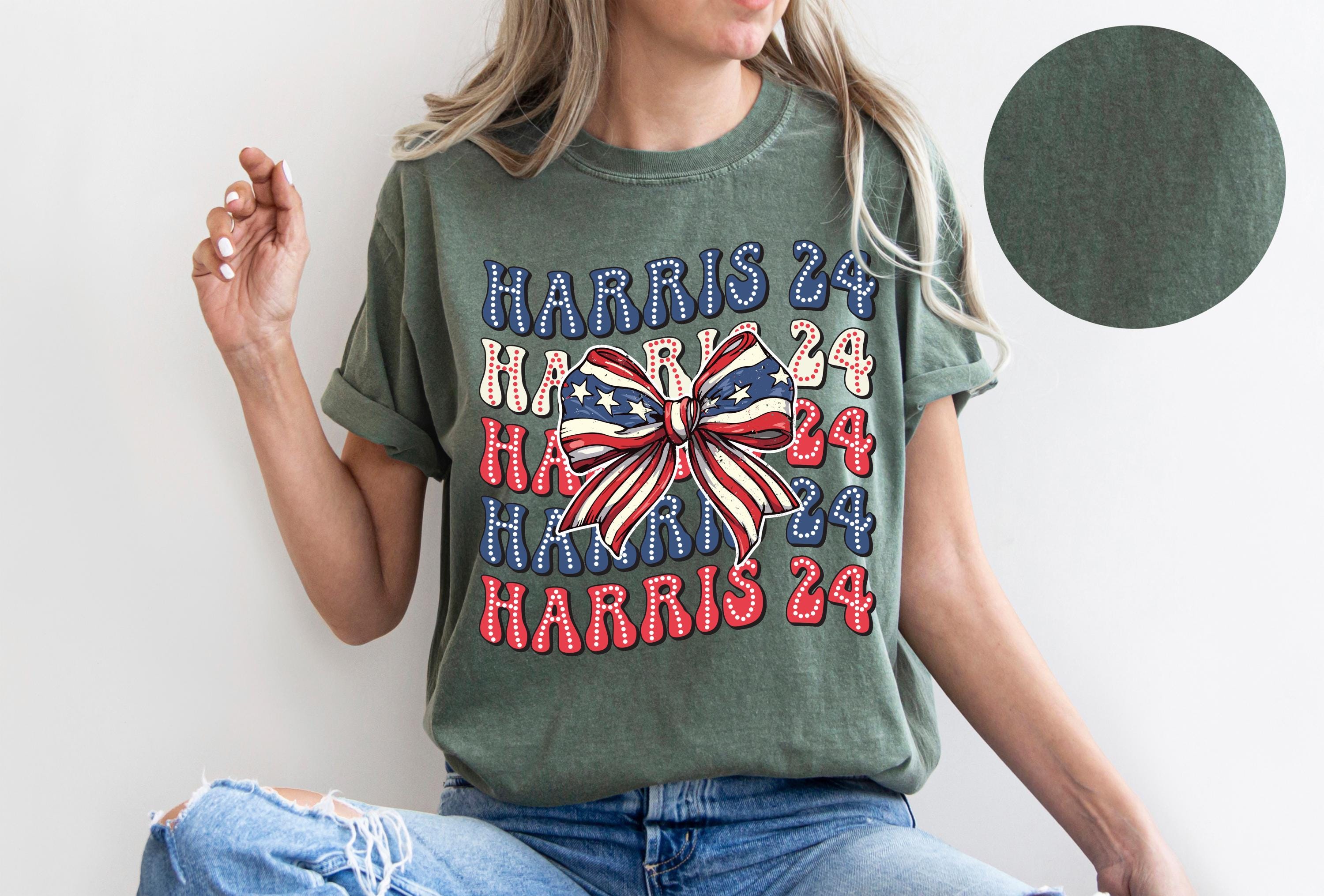 Kamala Harris American Bow Shirt 24, Madam President Shirt, President Coquette Tee, President Kamala Shirt, Election 2024 Democrat